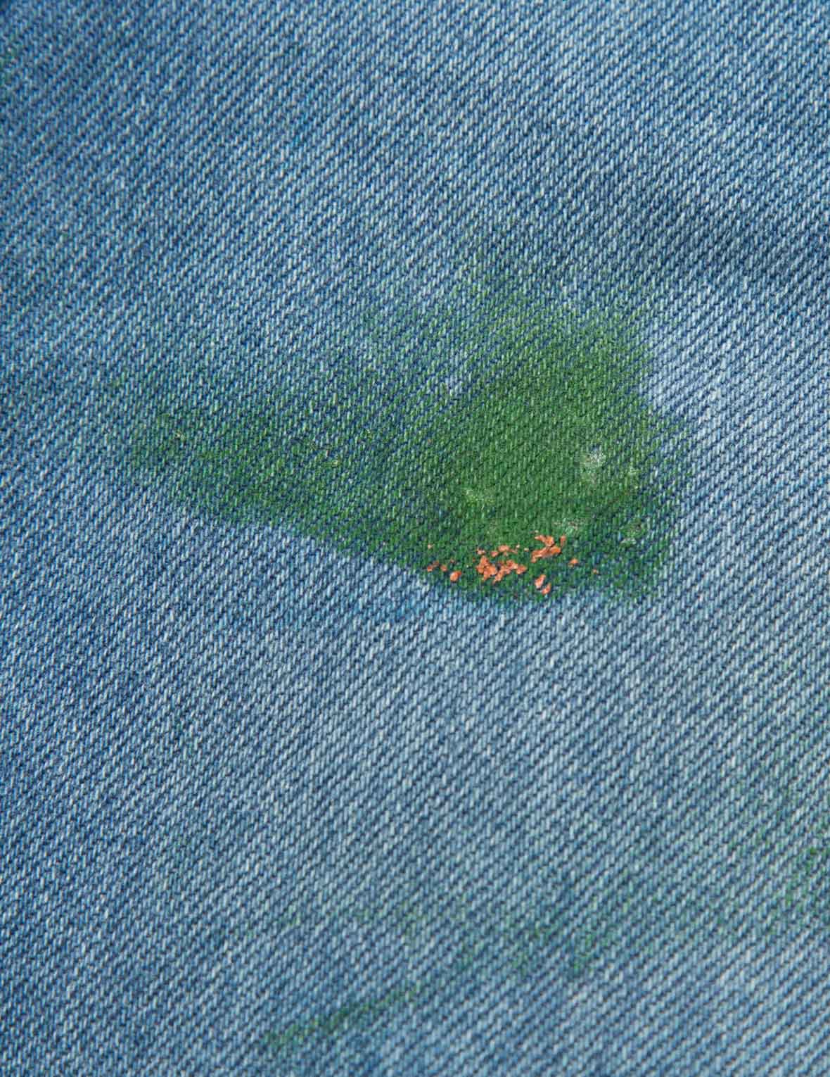 达磨图案小海鸥印花高腰宽版牛仔裤