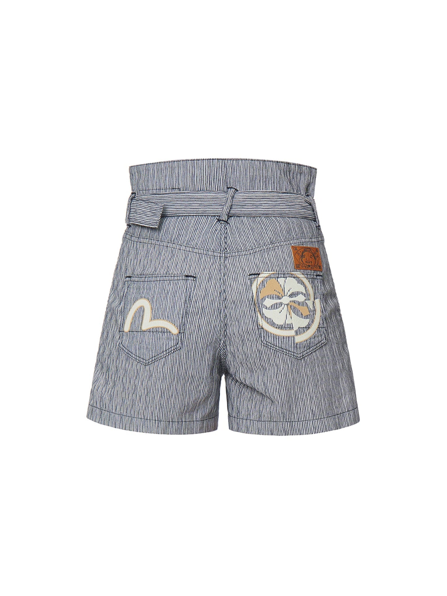Kamon Print Paper Bag Dobby Shorts