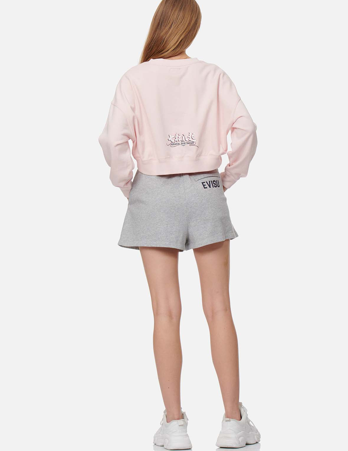 Seagull and Logo Print Sweat Shorts