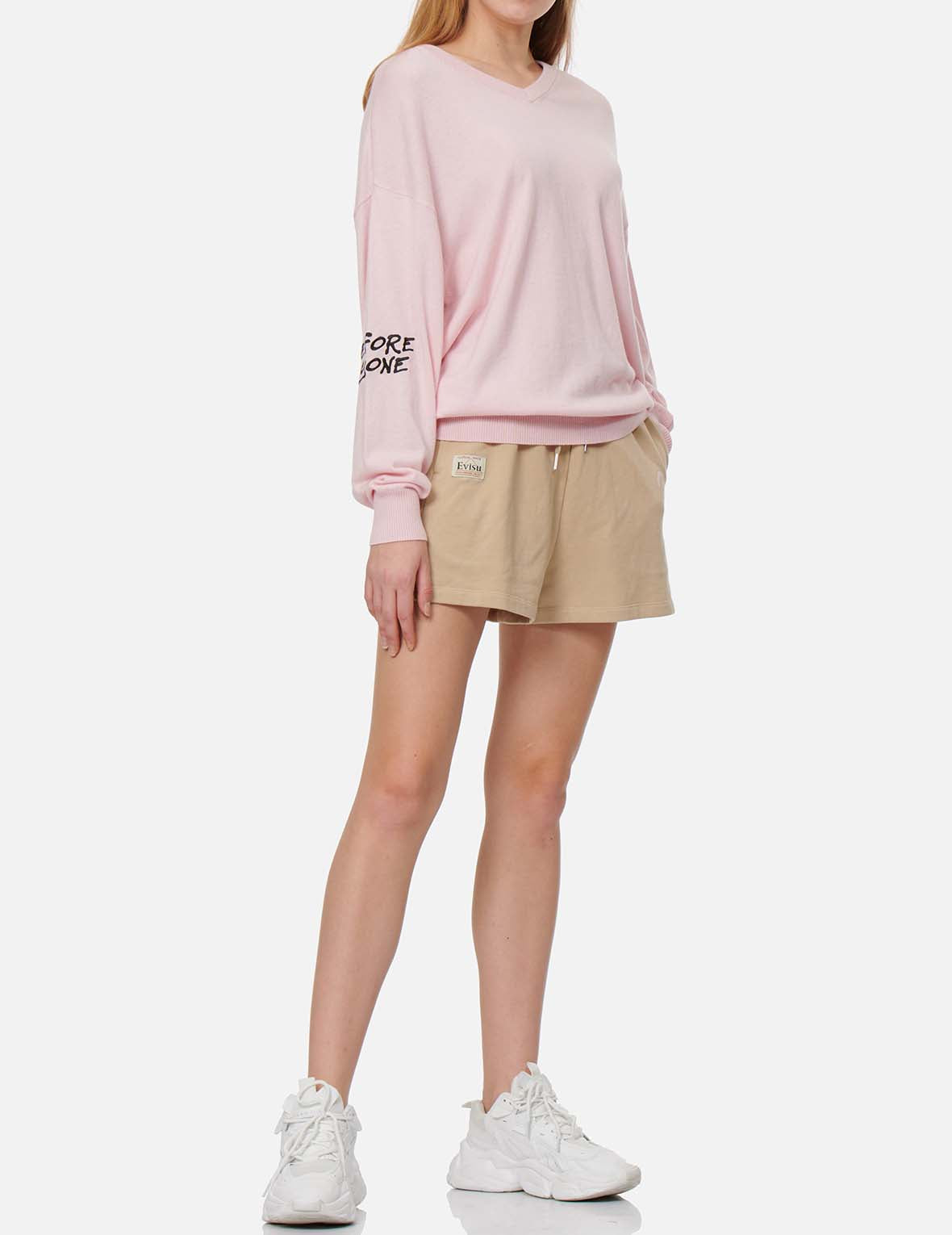 Seagull and Logo Print Sweat Shorts