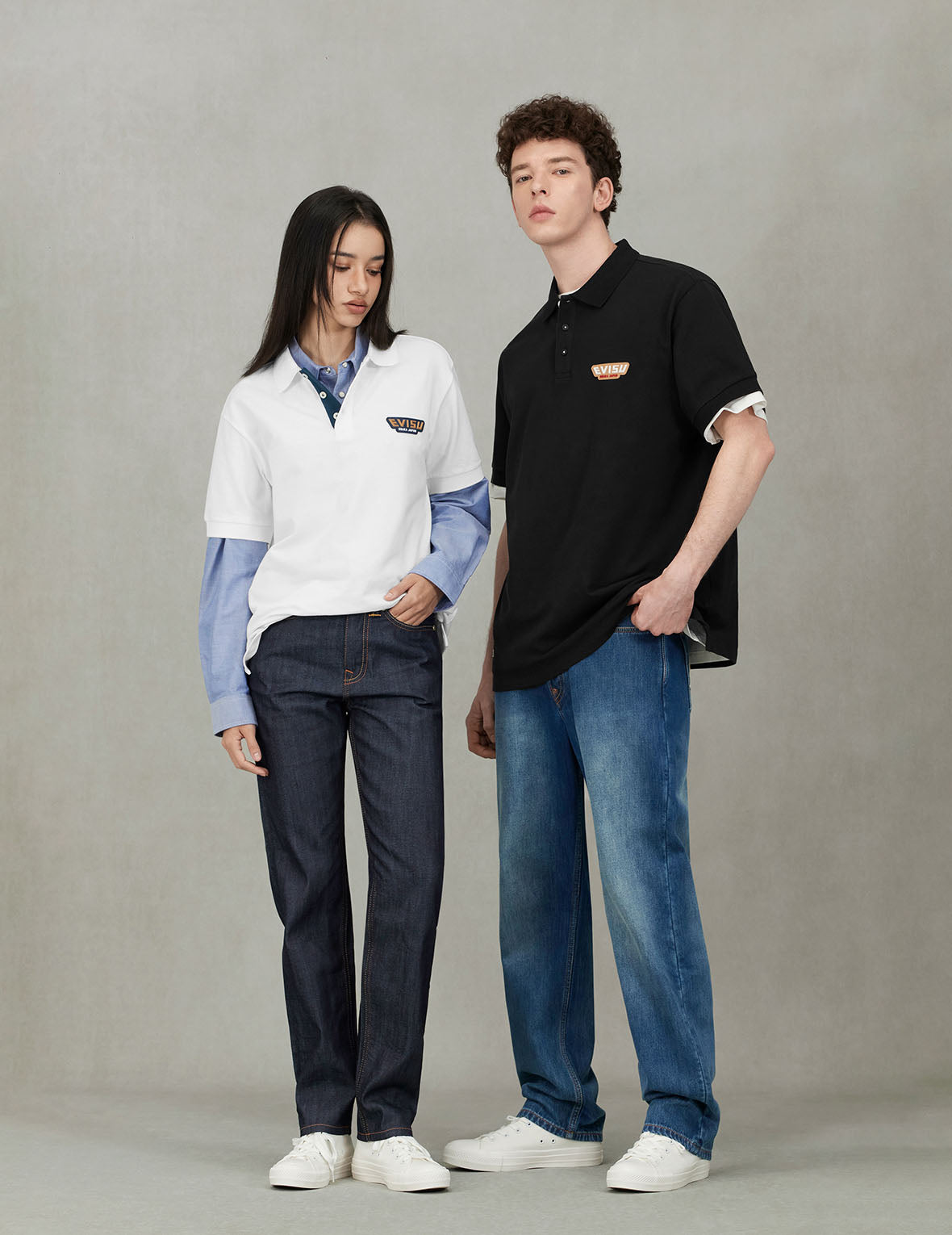 Brocade Inserted Daicock Embroidery Relax Fit Jeans