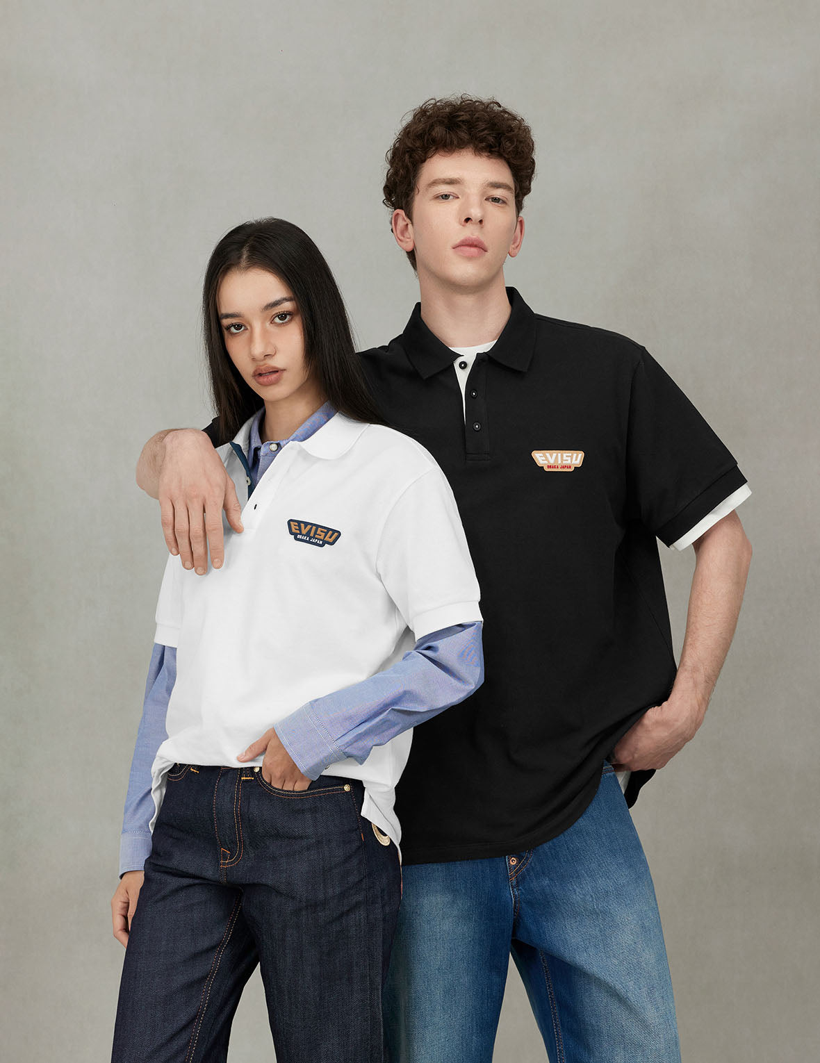 Brocade Inserted Daicock Embroidery Relax Fit Jeans