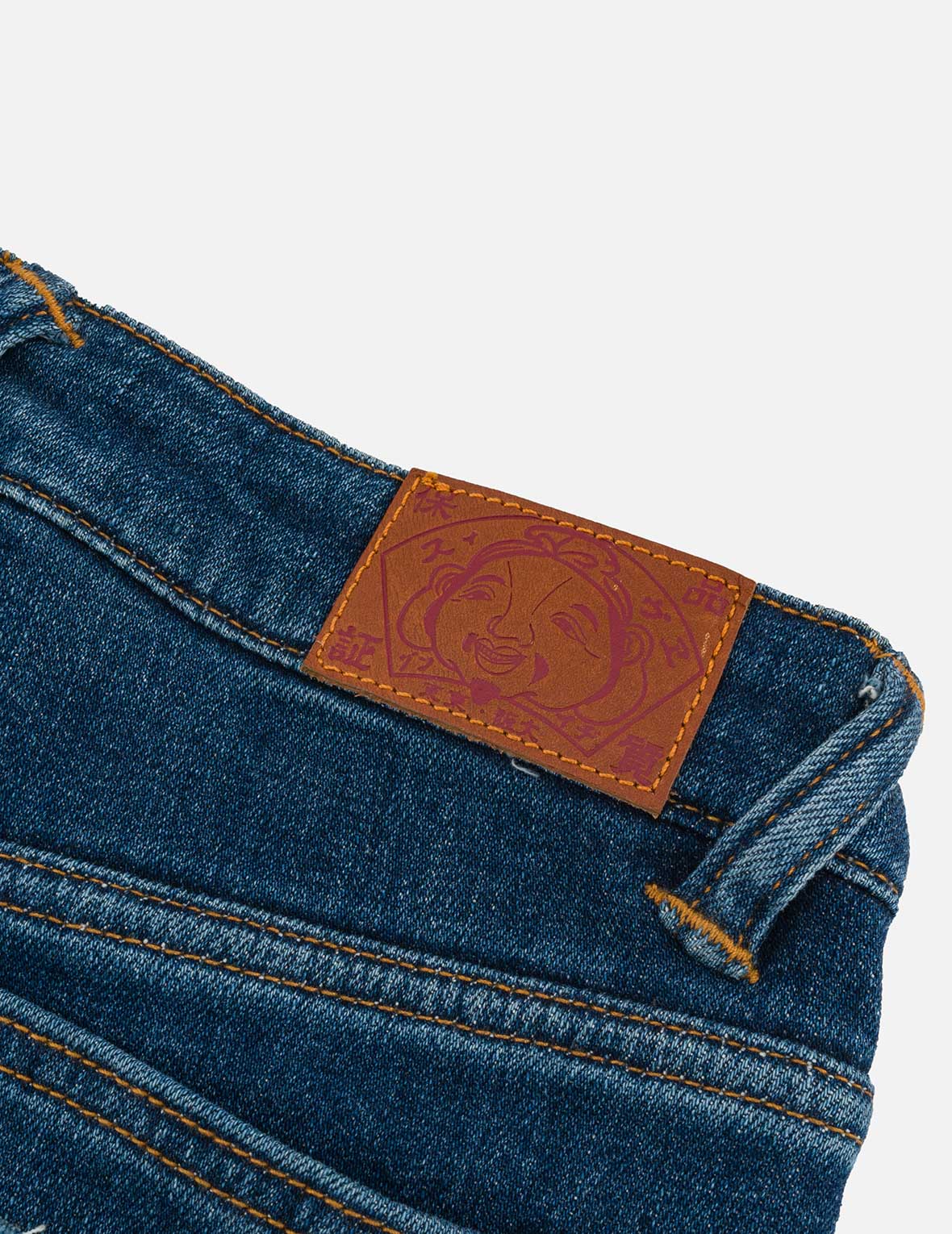 Seagull Appliqué Embroidery Skinny Jeans