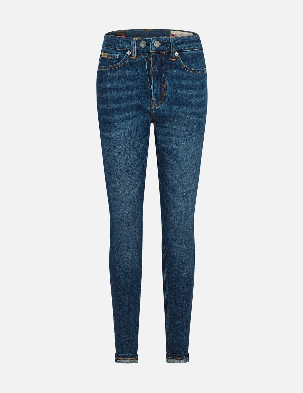 Seagull Appliqué Embroidery Skinny Jeans