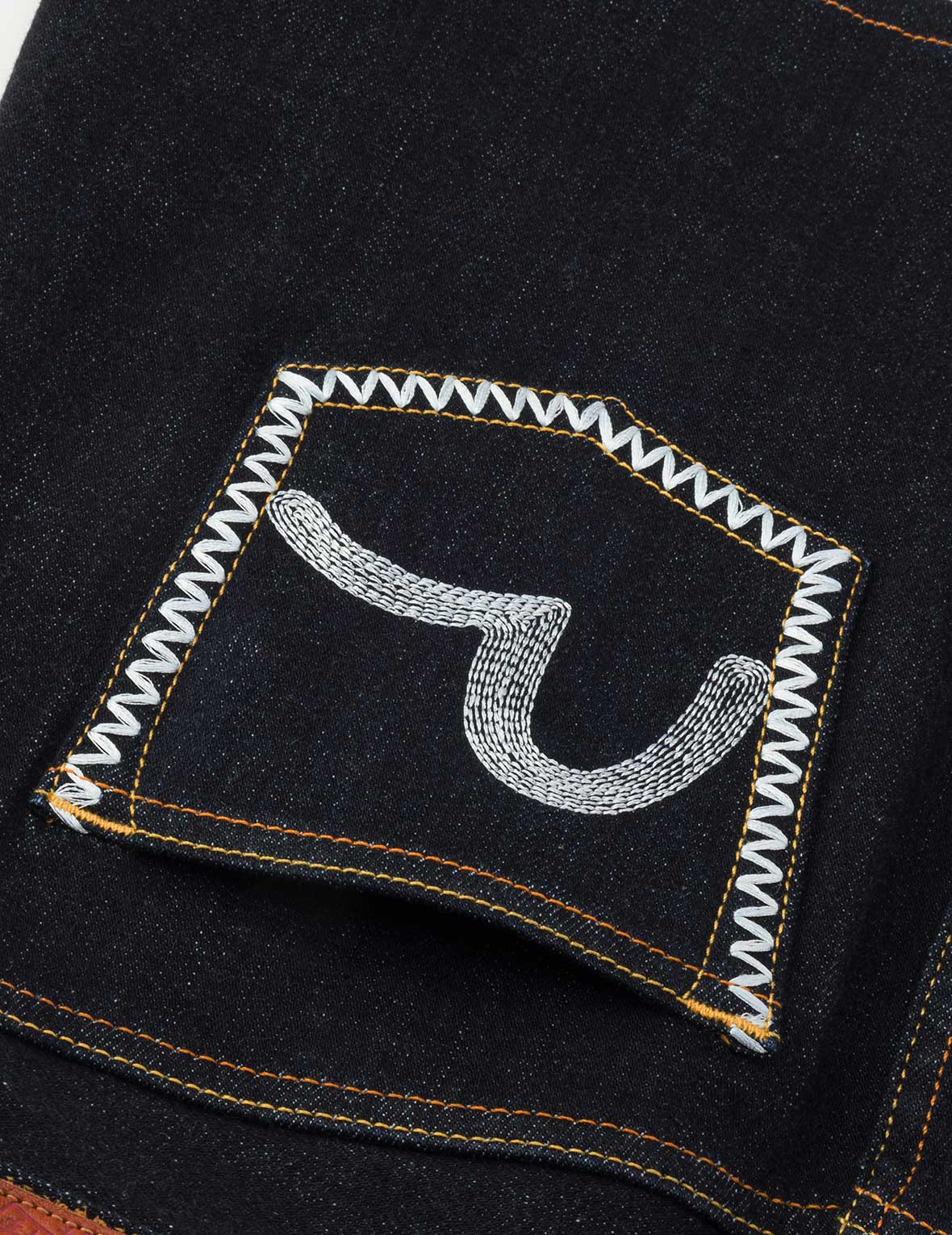 Seagull Embroidery Regular Fit Denim Skirt