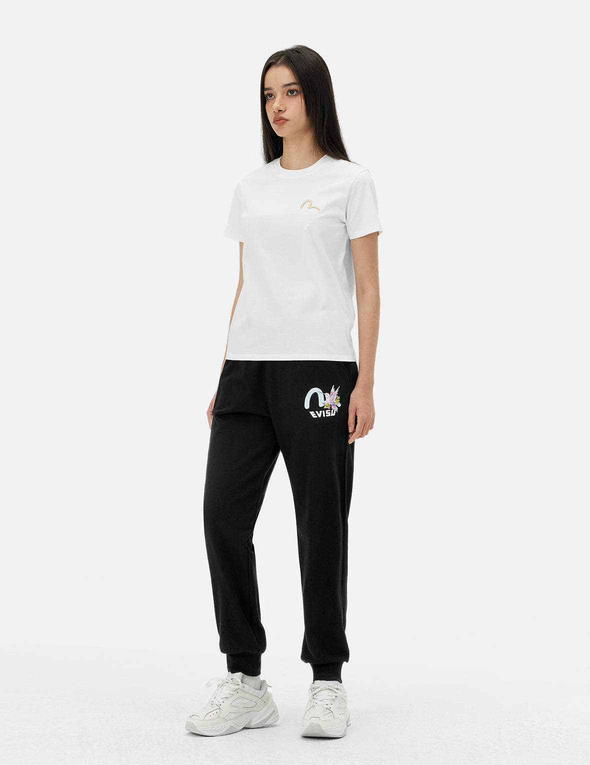 Hummingbird and Magnolia Print Regular Fit Sweatpants
