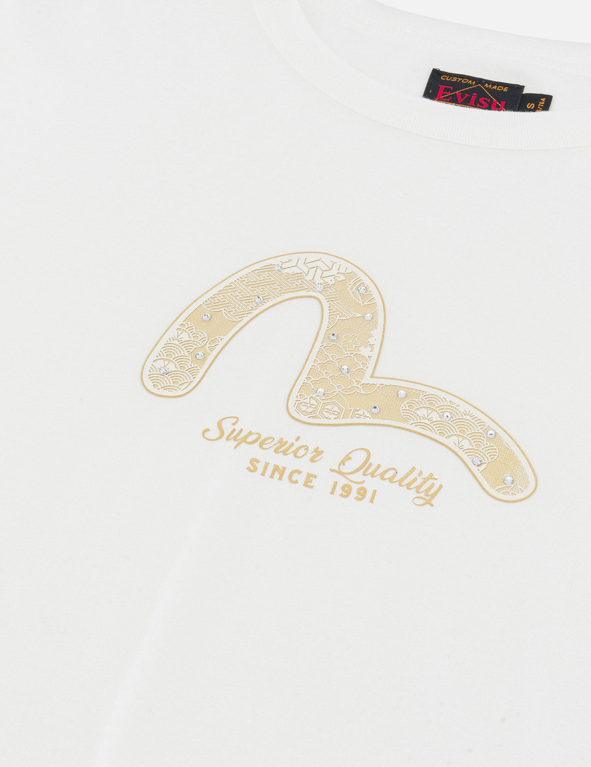 Seagull Foil Print with Studs Regular Fit T-shirt
