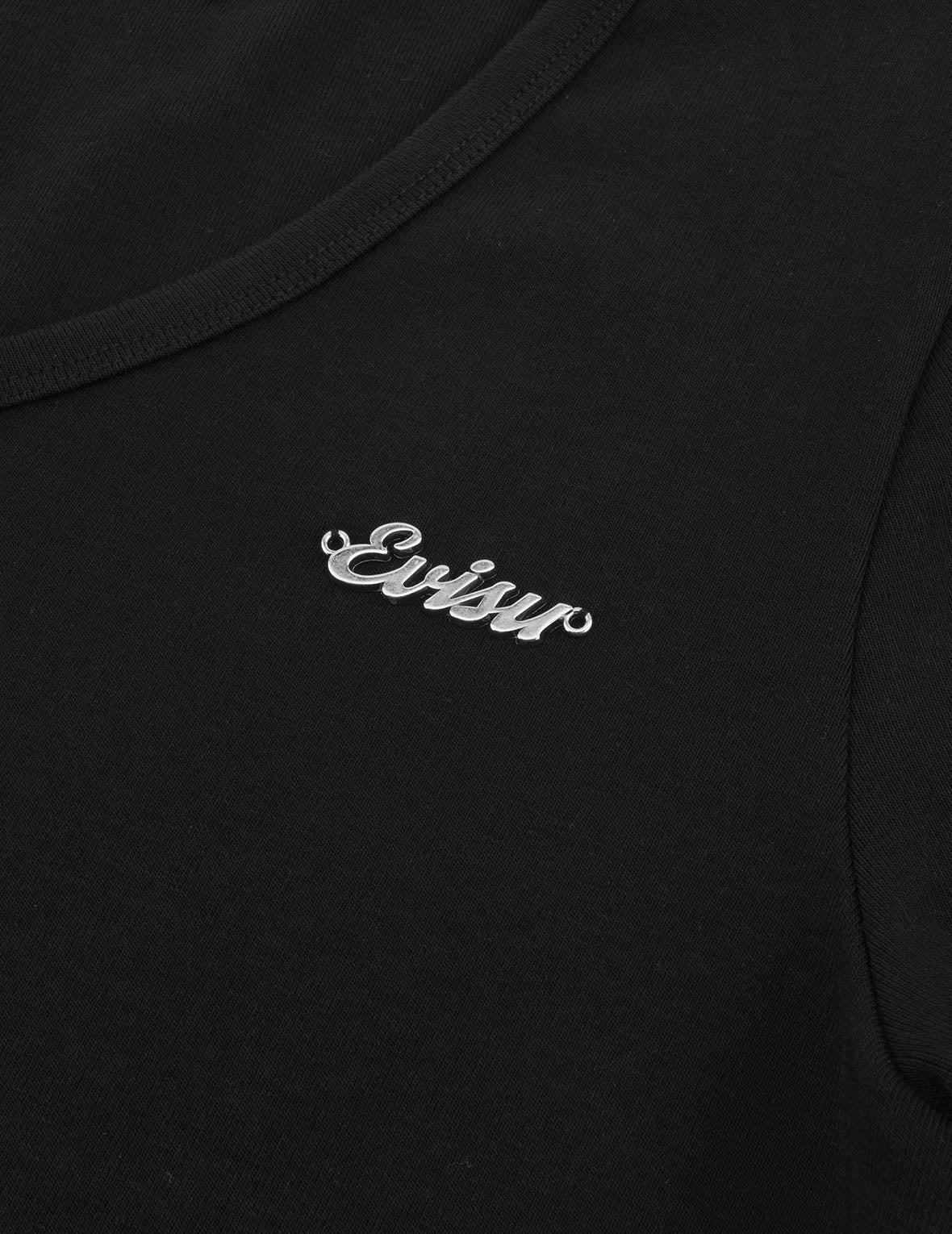 Evisu金属装饰时尚版型V領T恤