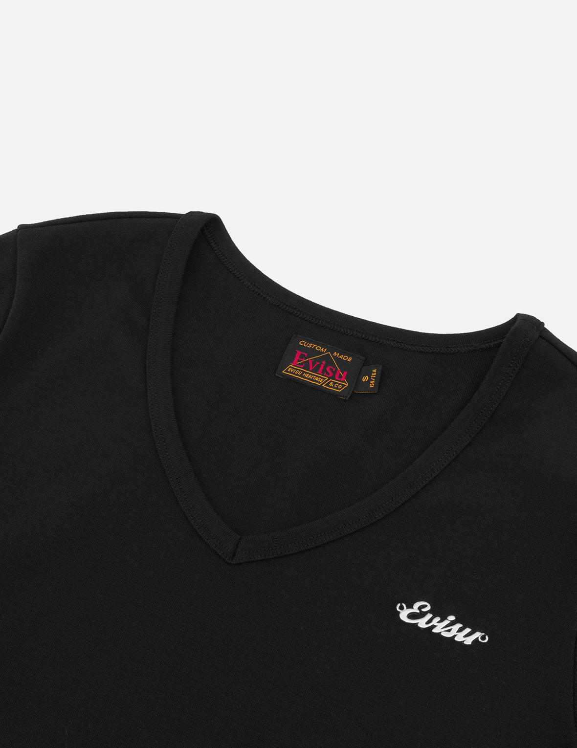 Evisu金属装饰时尚版型V領T恤