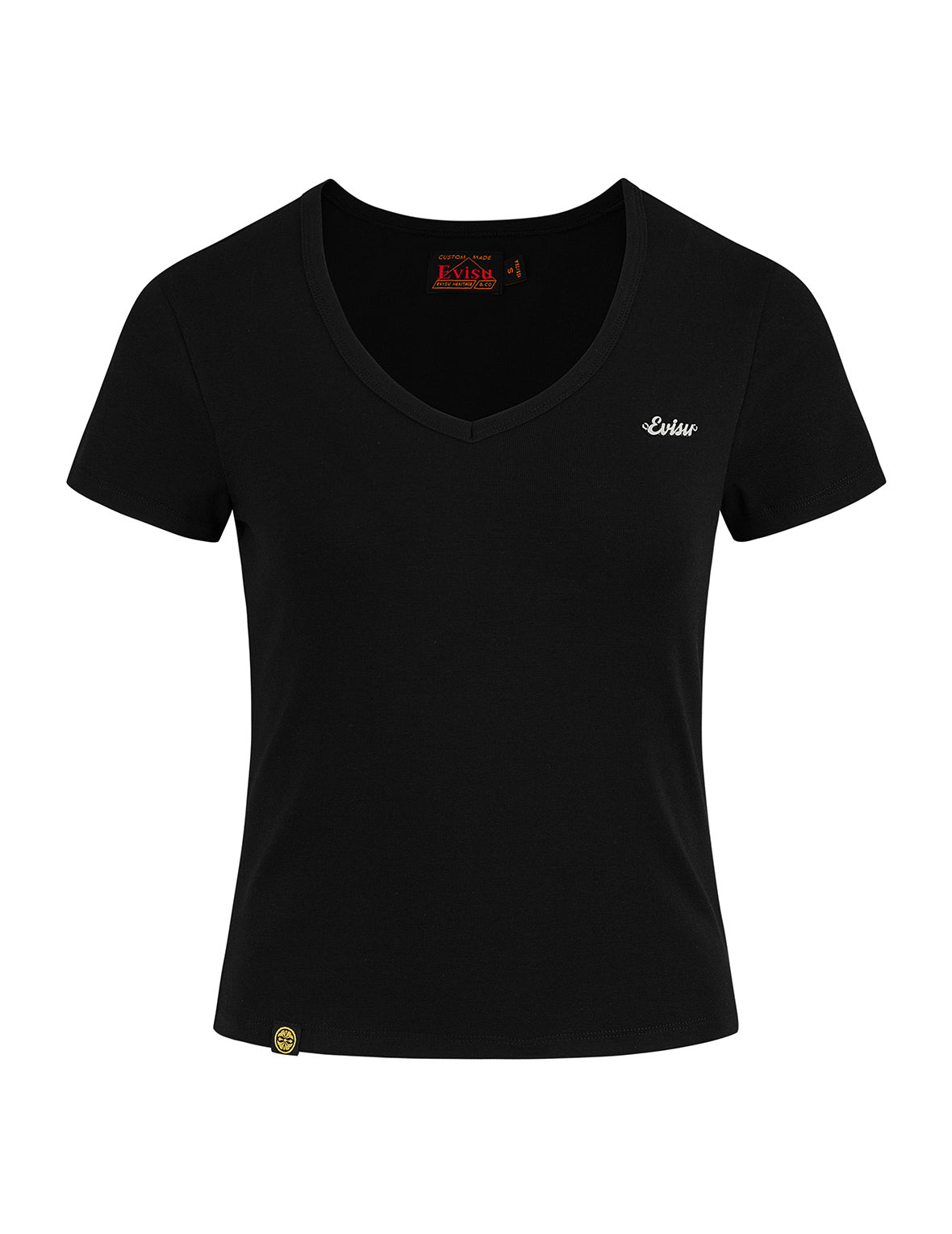 Evisu金属装饰时尚版型V領T恤