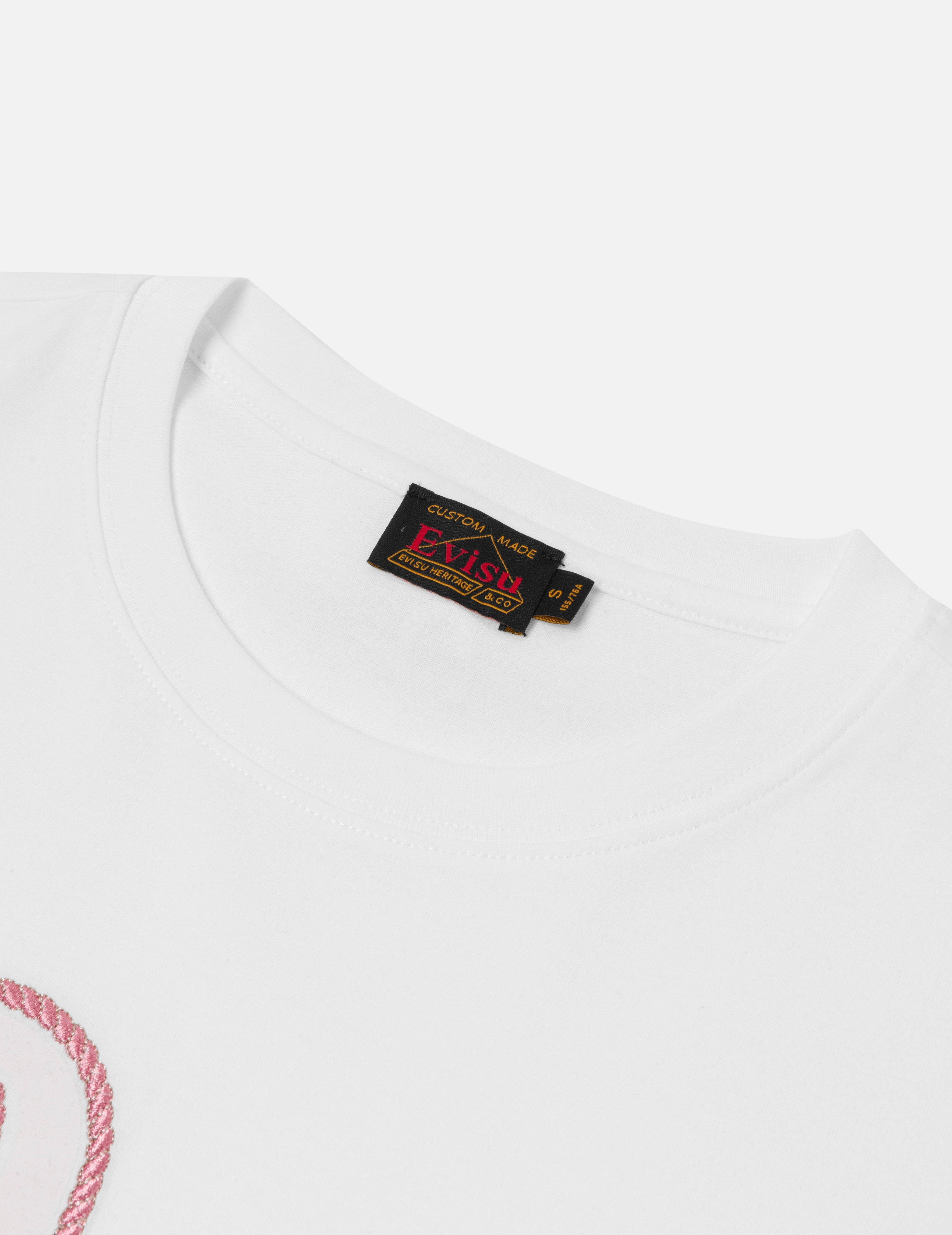 海鸥印花和商标帆绳扭纹刺绣男友款T恤