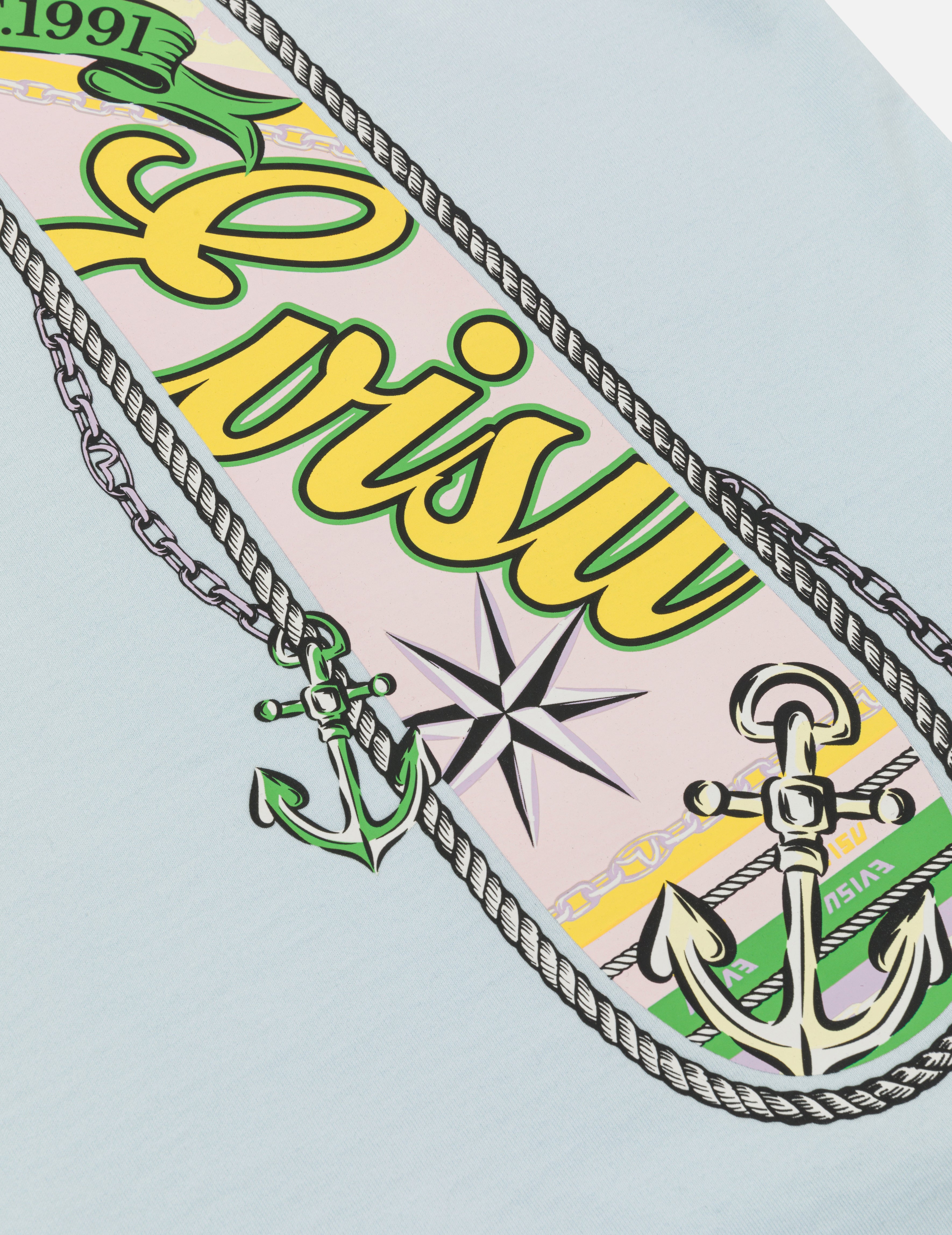 Twisted Rope and Daicock Anchor Print Oversized T-Shirt