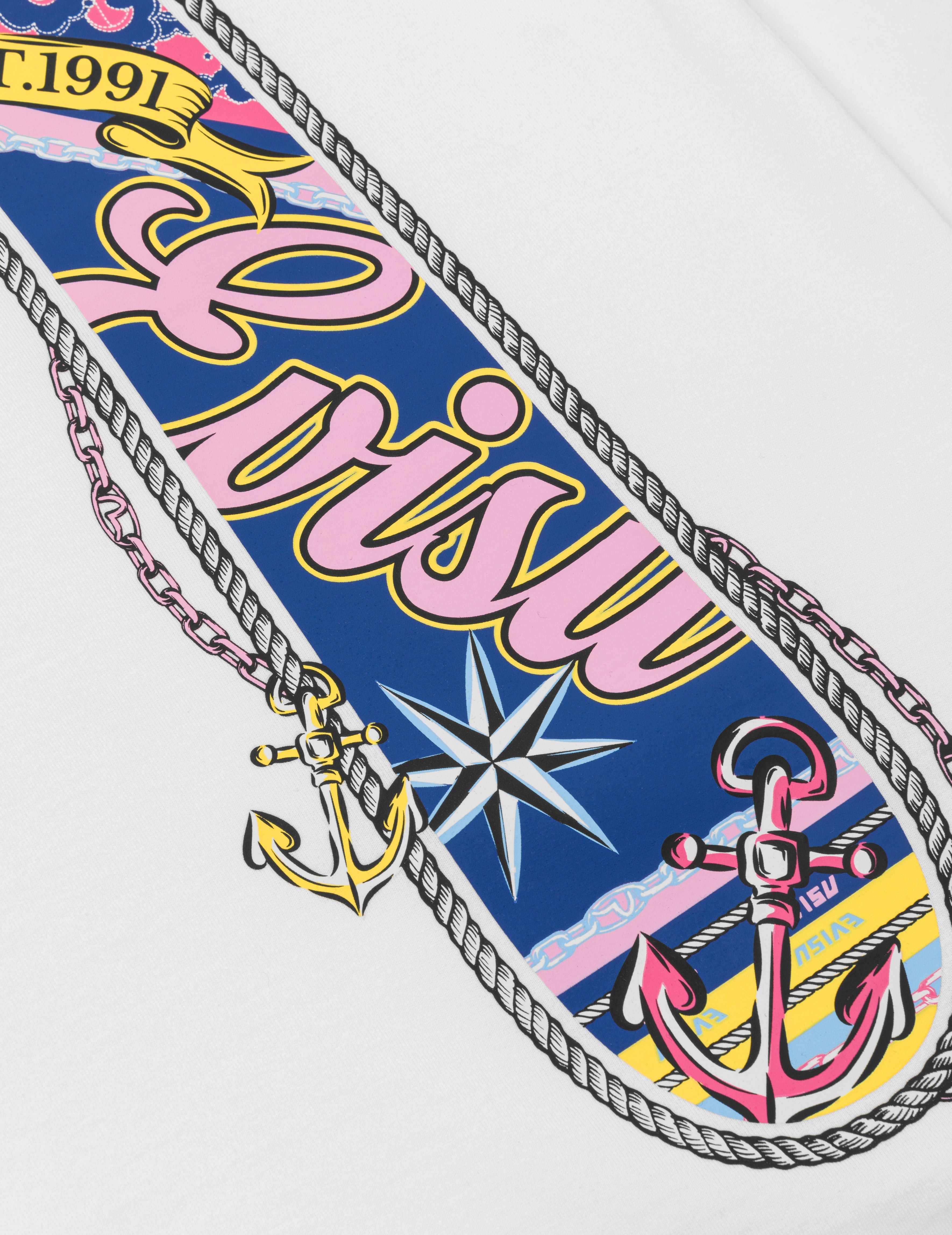 Twisted Rope and Daicock Anchor Print Oversized T-Shirt