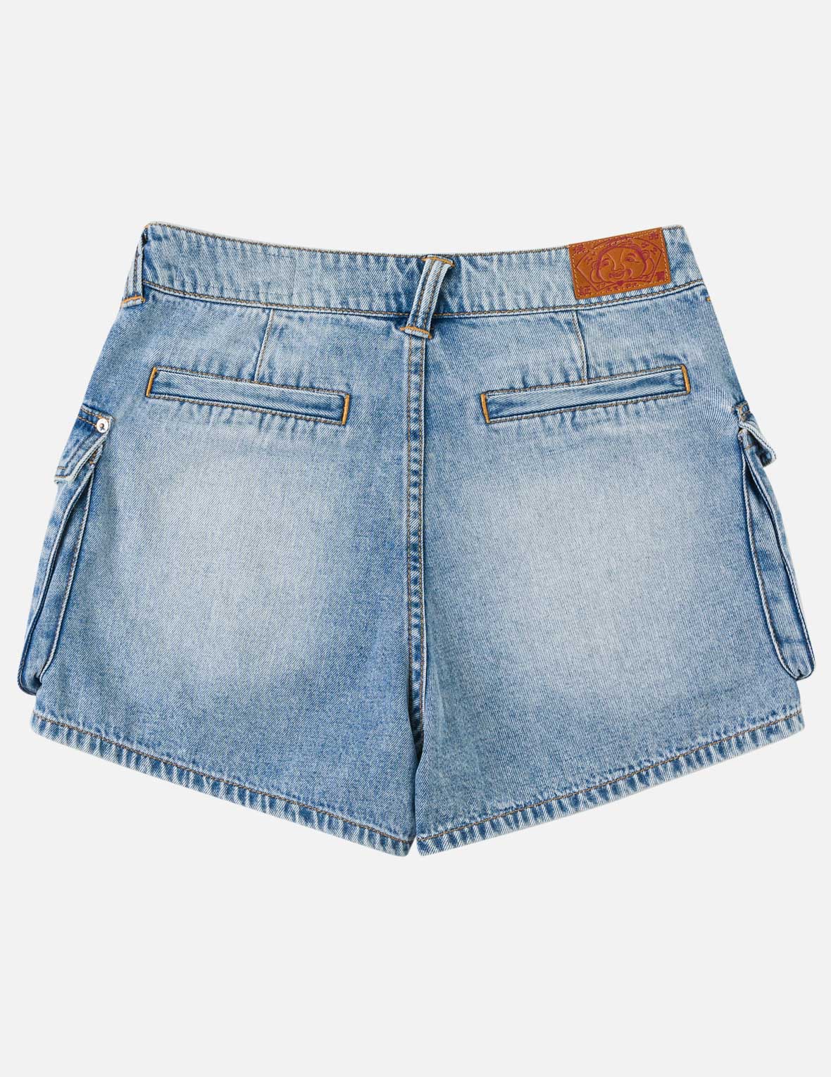 Sashiko Seagull with Rhinestones Cargo Denim Skort