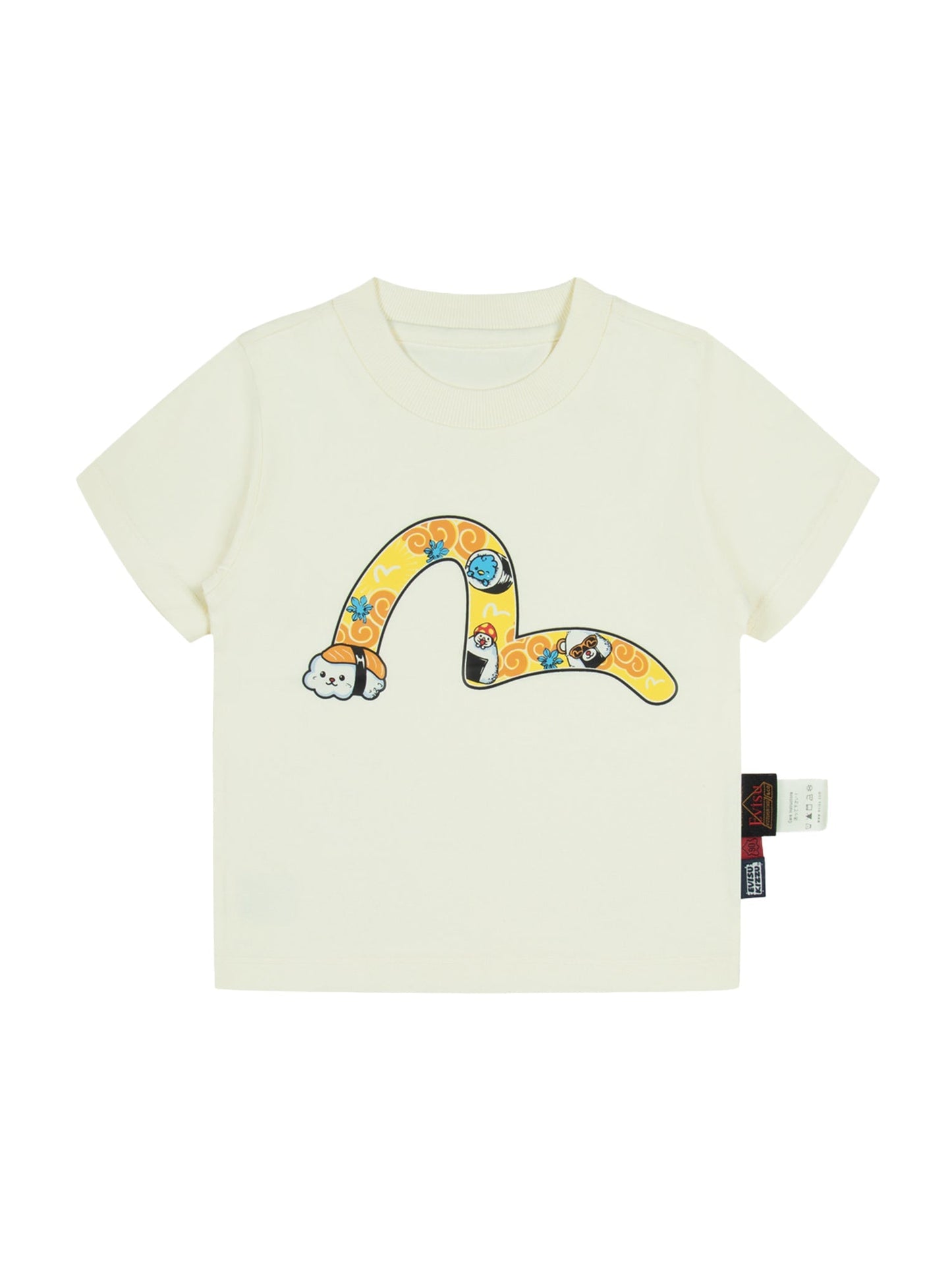 KIZZU Crews Sushi Seagull Print Regular Fit T-shirt