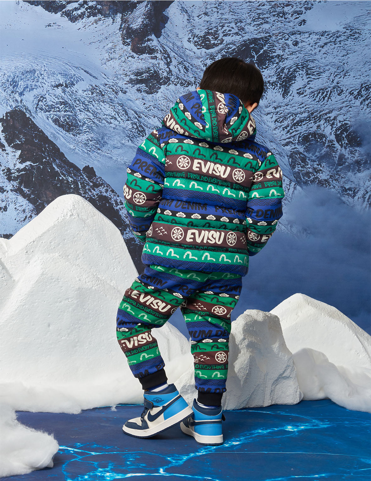 Allover Fair Isle-pattern Logo Print Regular Fit Sweatpants