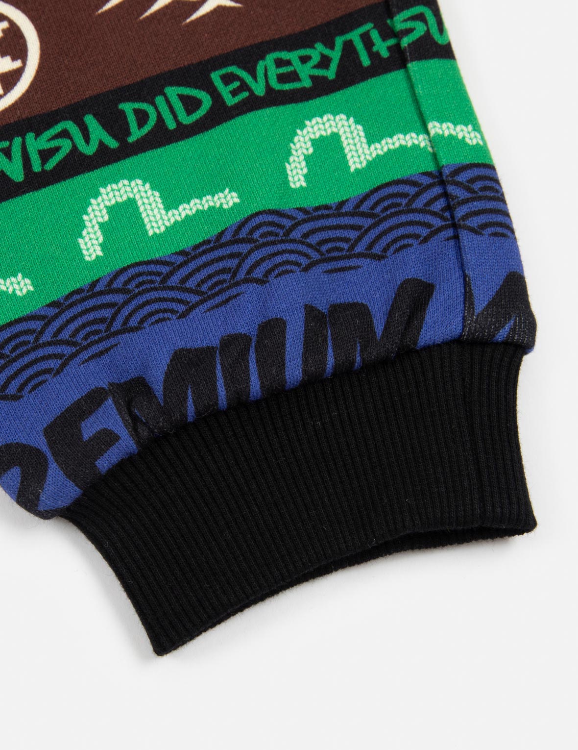 Allover Fair Isle-pattern Logo Print Regular Fit Sweatpants
