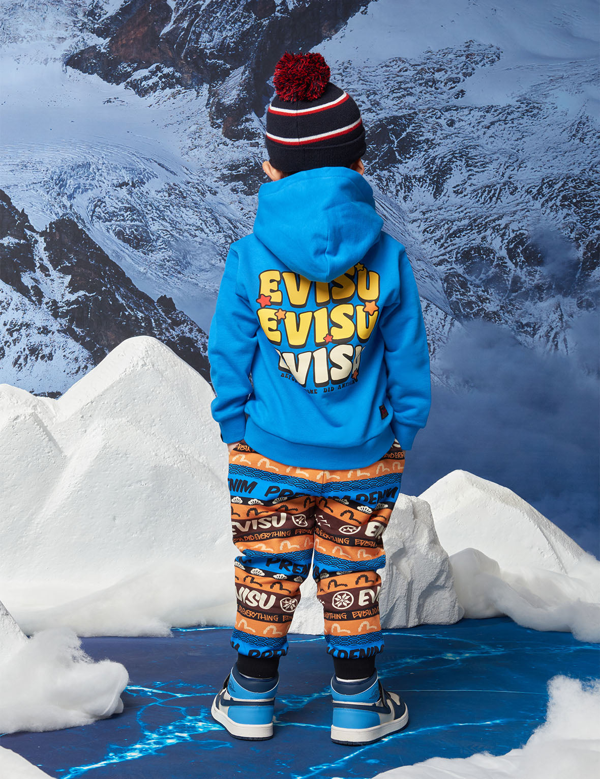 Allover Fair Isle-pattern Logo Print Regular Fit Sweatpants