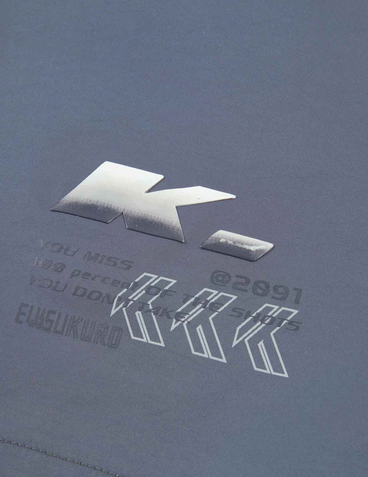 Logo Tape Padded Windbreaker Jacket
