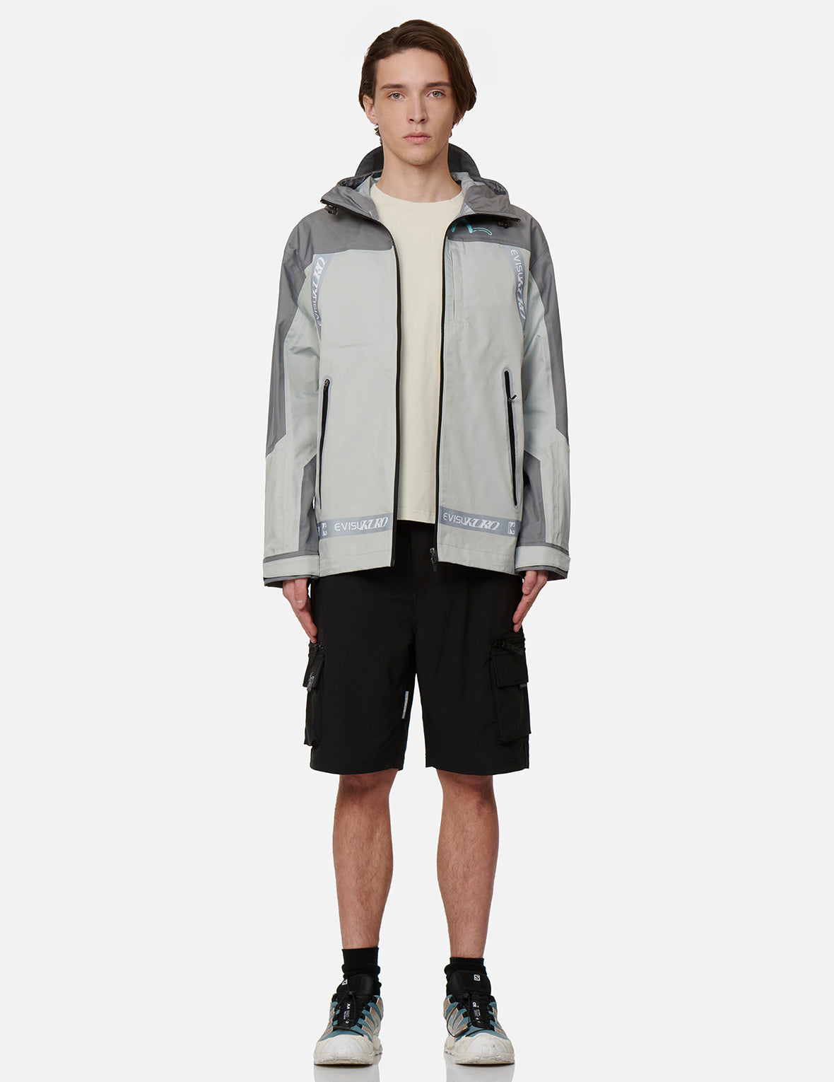 Logo Tape Padded Windbreaker Jacket