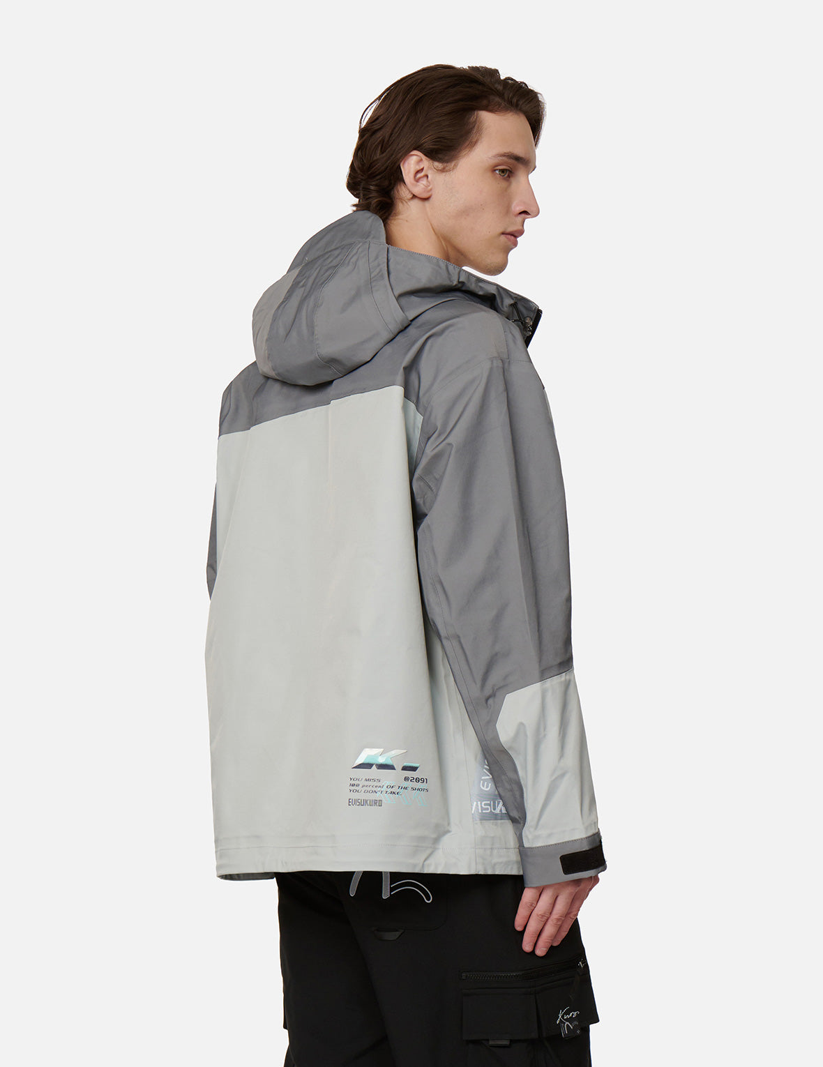 Logo Tape Padded Windbreaker Jacket