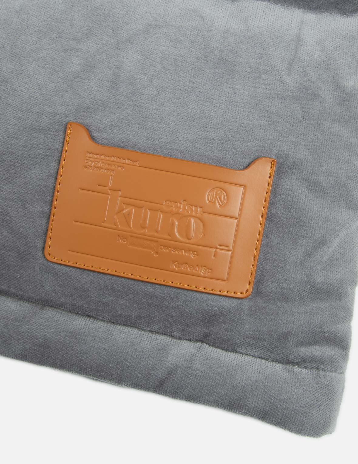 Seagull and Slogan Embroidered Velvet Down Jacket