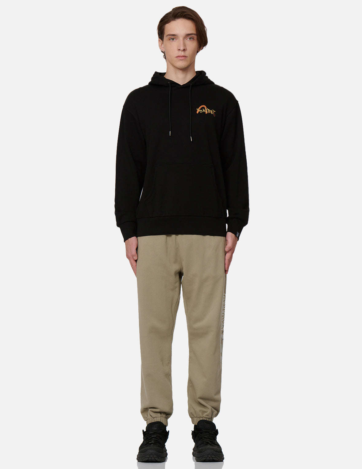 Logo and Slogan Print Sweatpants