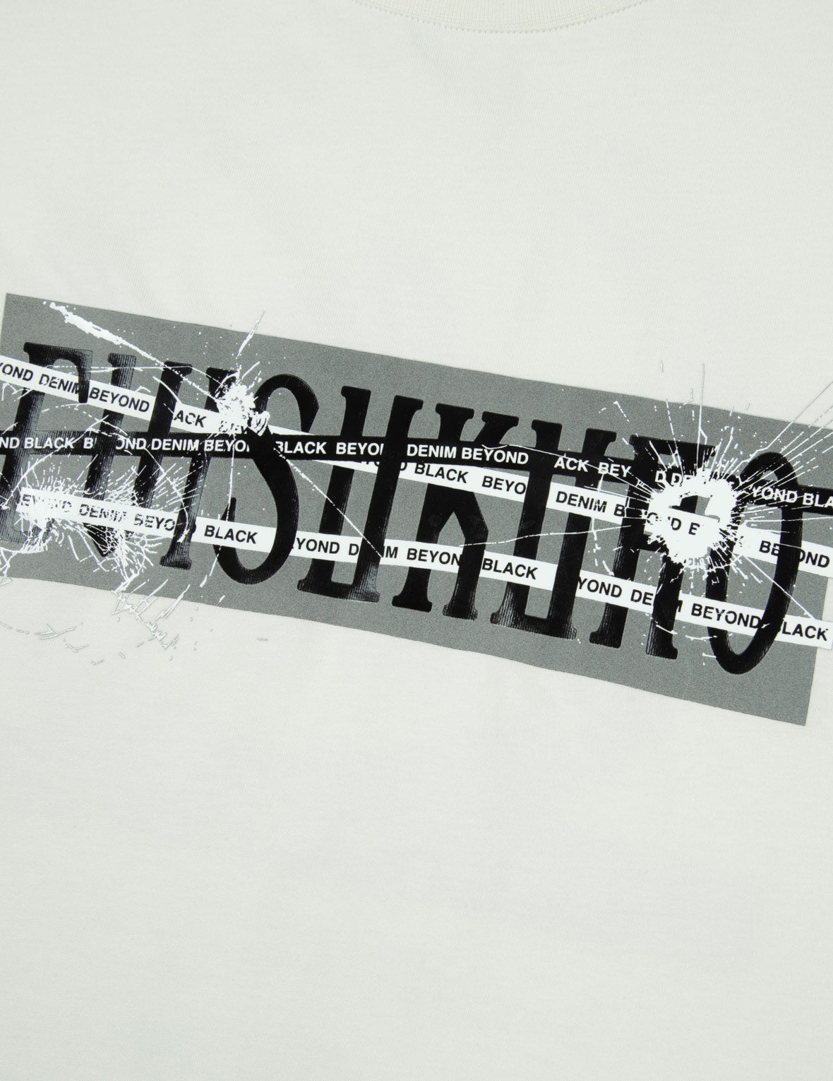 Multi Logo and Fragile Glass Effect Print Regular Fit T-shirt