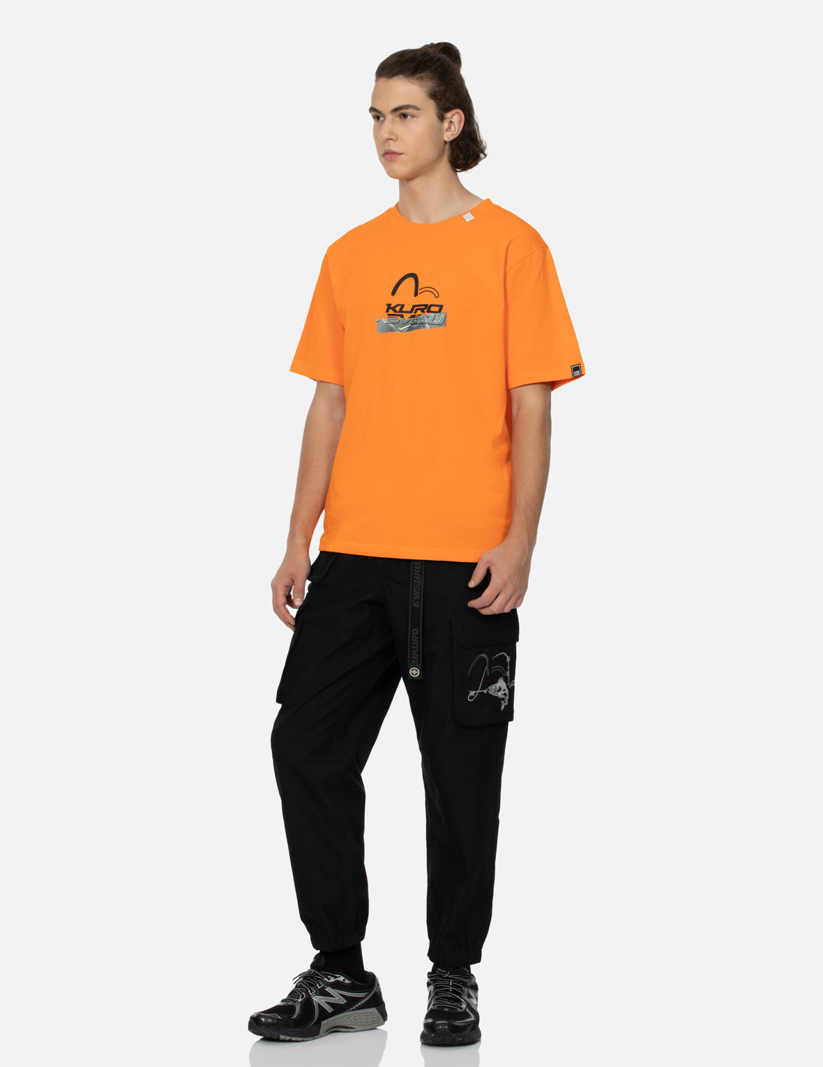 Logo and Tape Print Regular Fit T-shirt