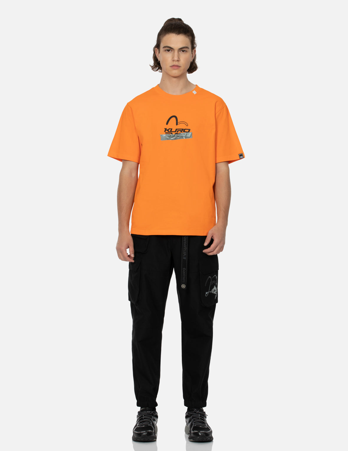 Logo and Tape Print Regular Fit T-shirt