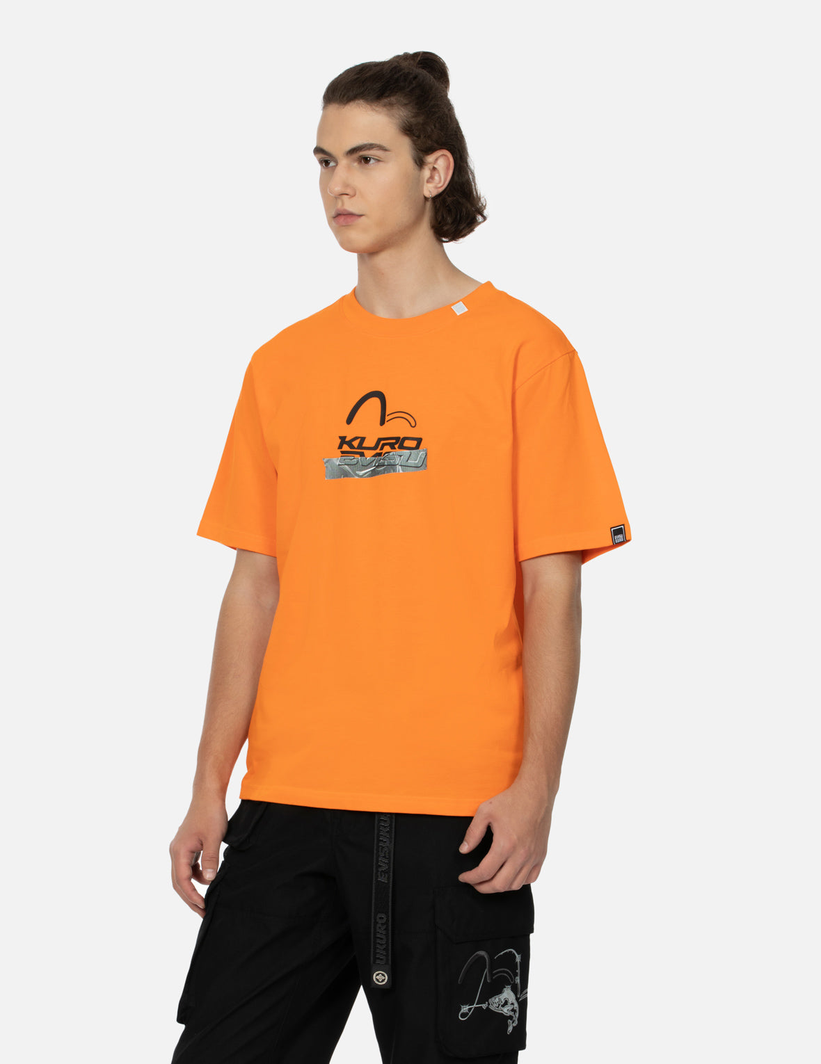 Logo and Tape Print Regular Fit T-shirt