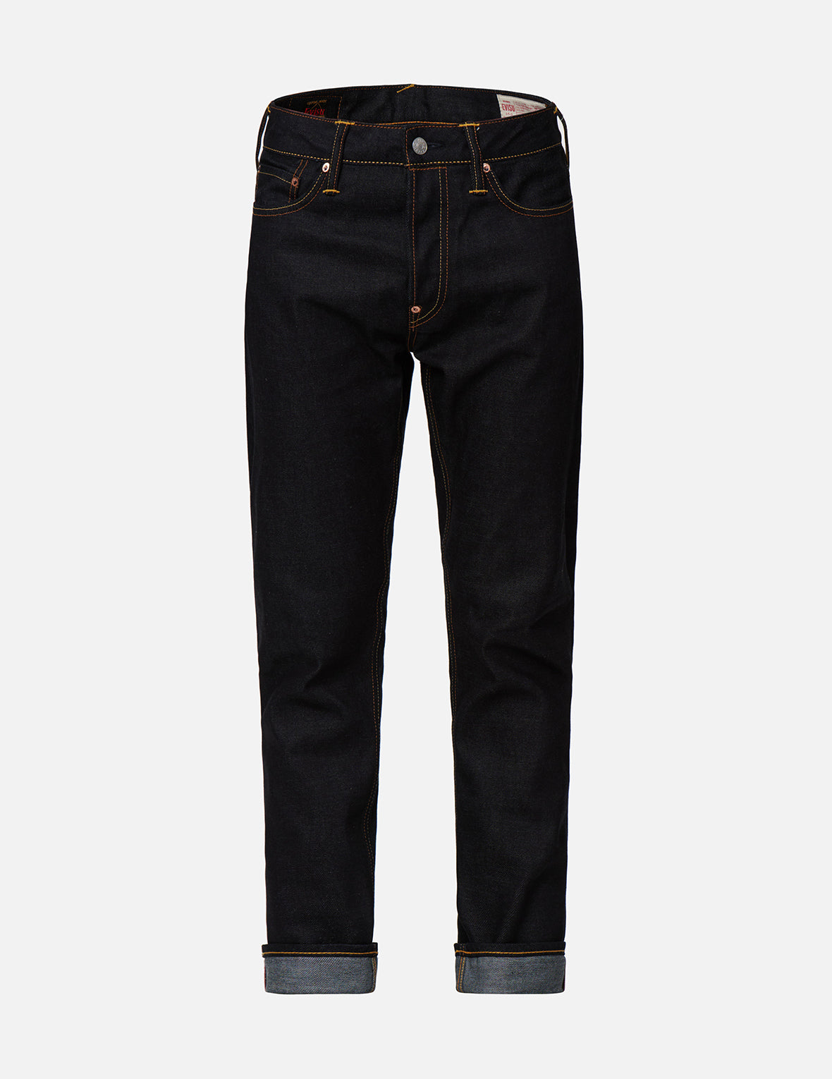 “The God of Fortune Riding Waves” Daicock Embroidery Carrot-Fit Jeans #2017