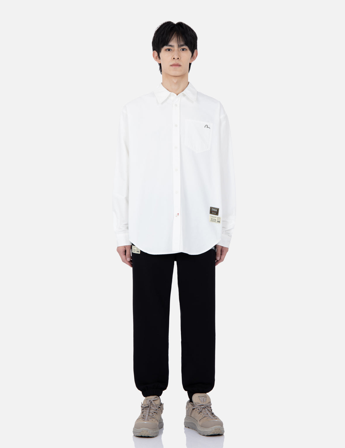Retro Logo Print Oversized Shirt