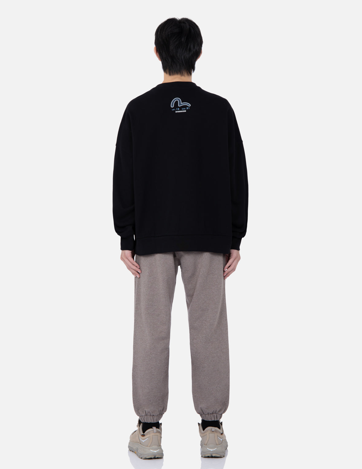 Retro Logo Print Oversized Sweatshirt