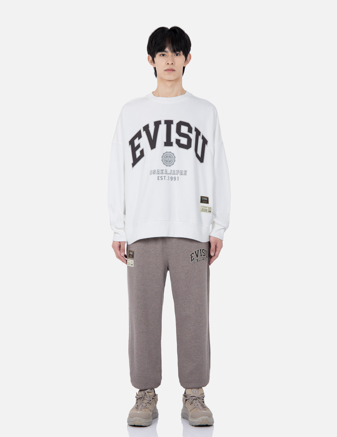 Retro Logo Print Oversized Sweatshirt