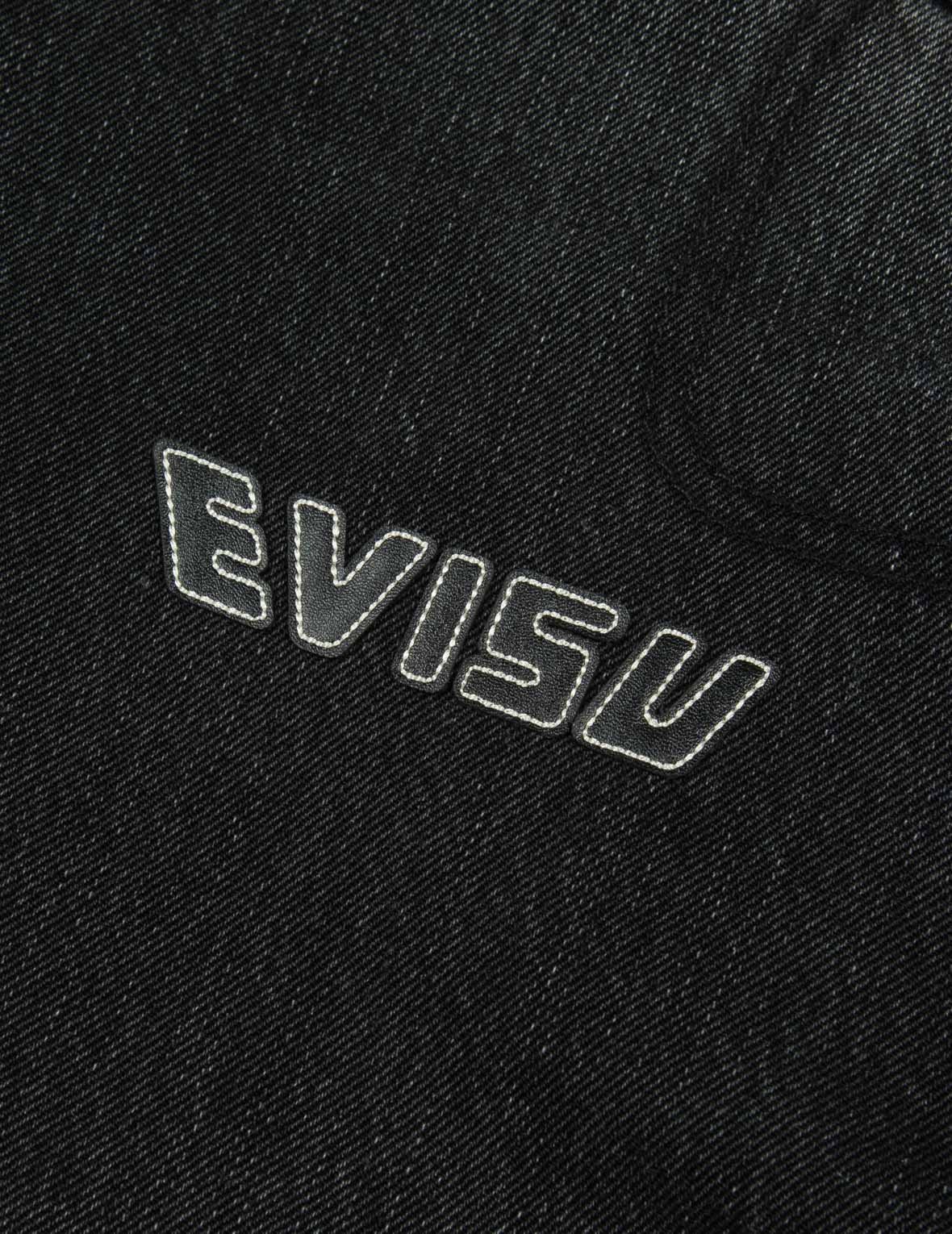 Godhead Print Relax Fit Biker Denim Jacket