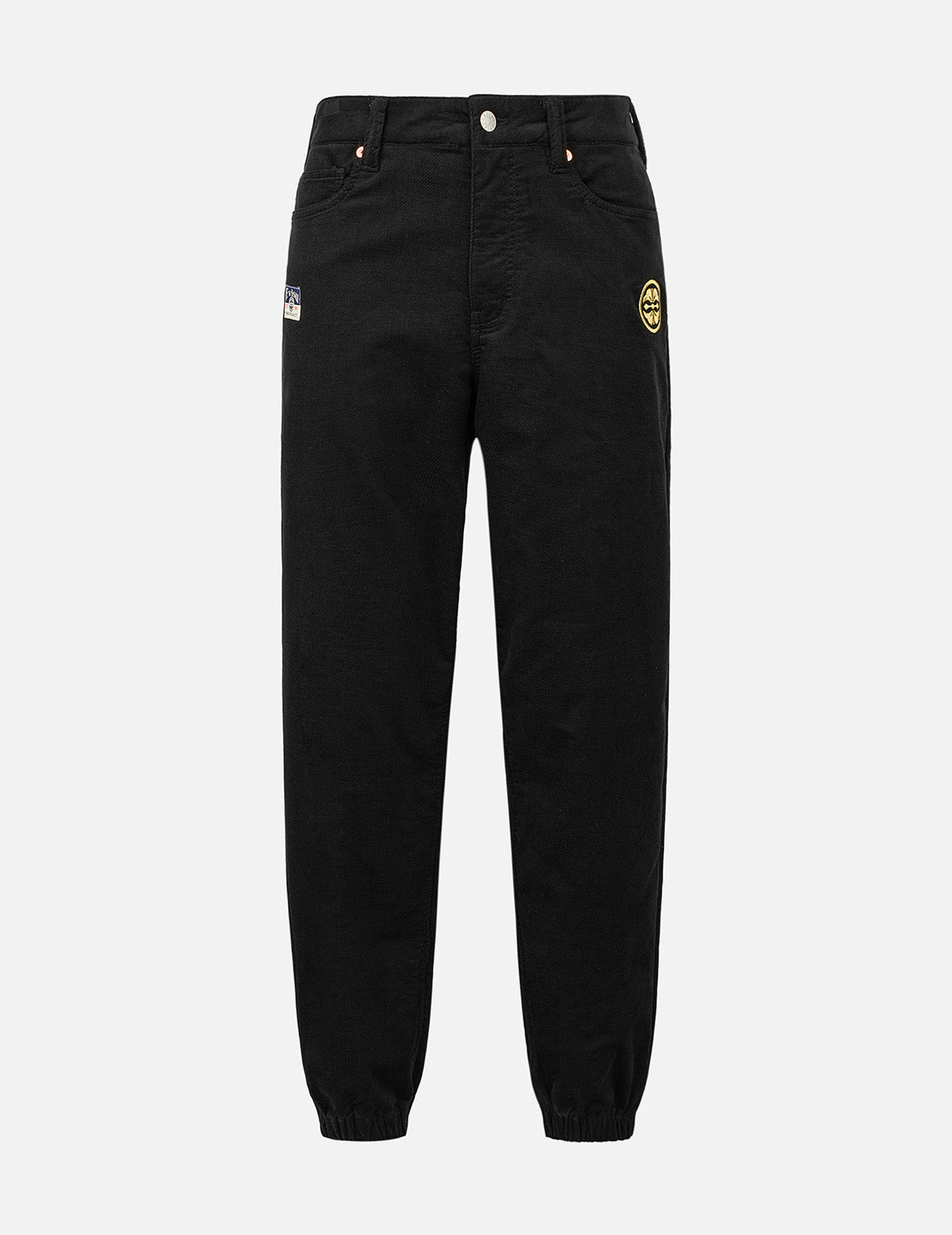 Godhead and Seagull Brocade Appliqué Straight Fit Woven Joggers