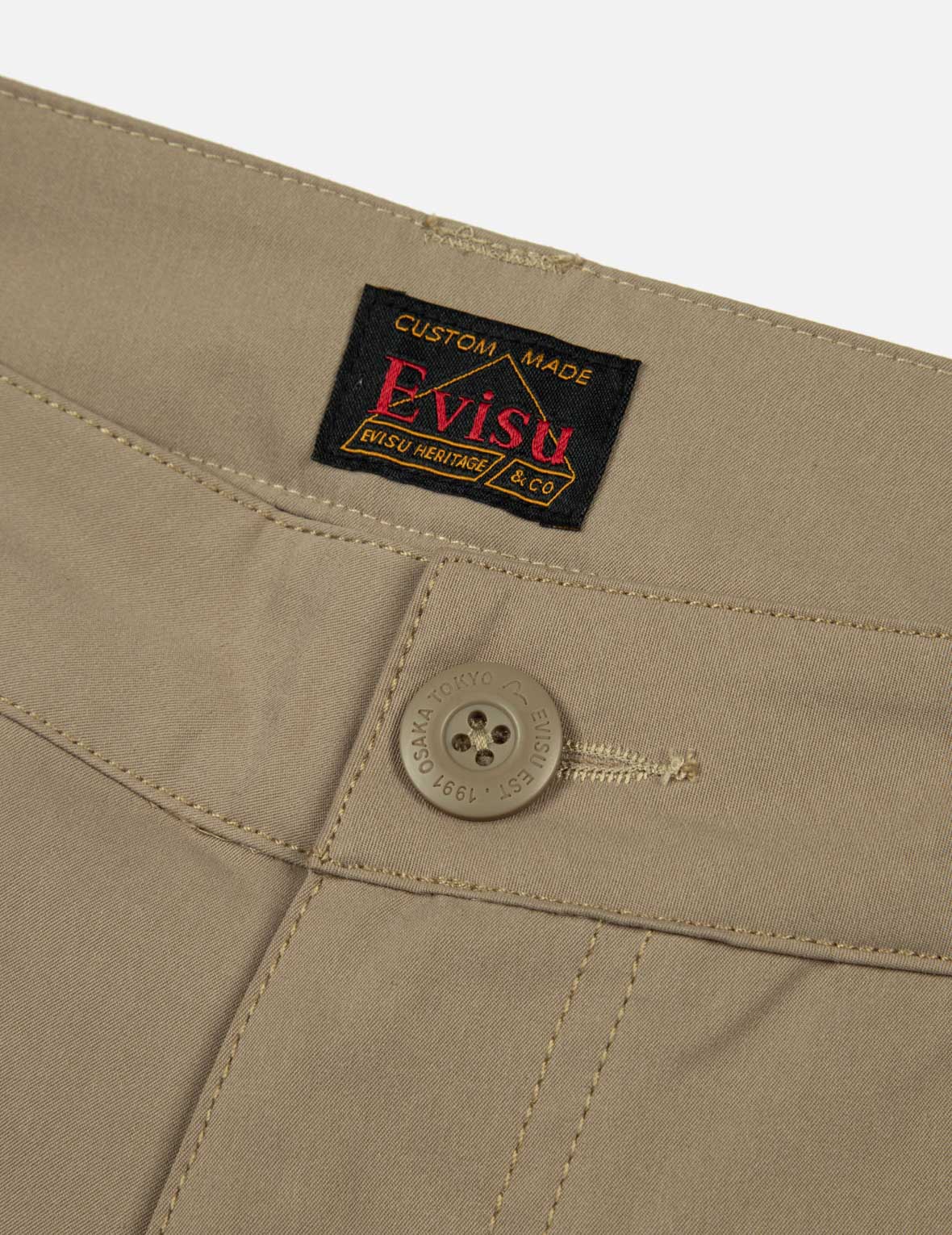 Kamon and Seagull Embroidery Loose Fit Cargo Pants