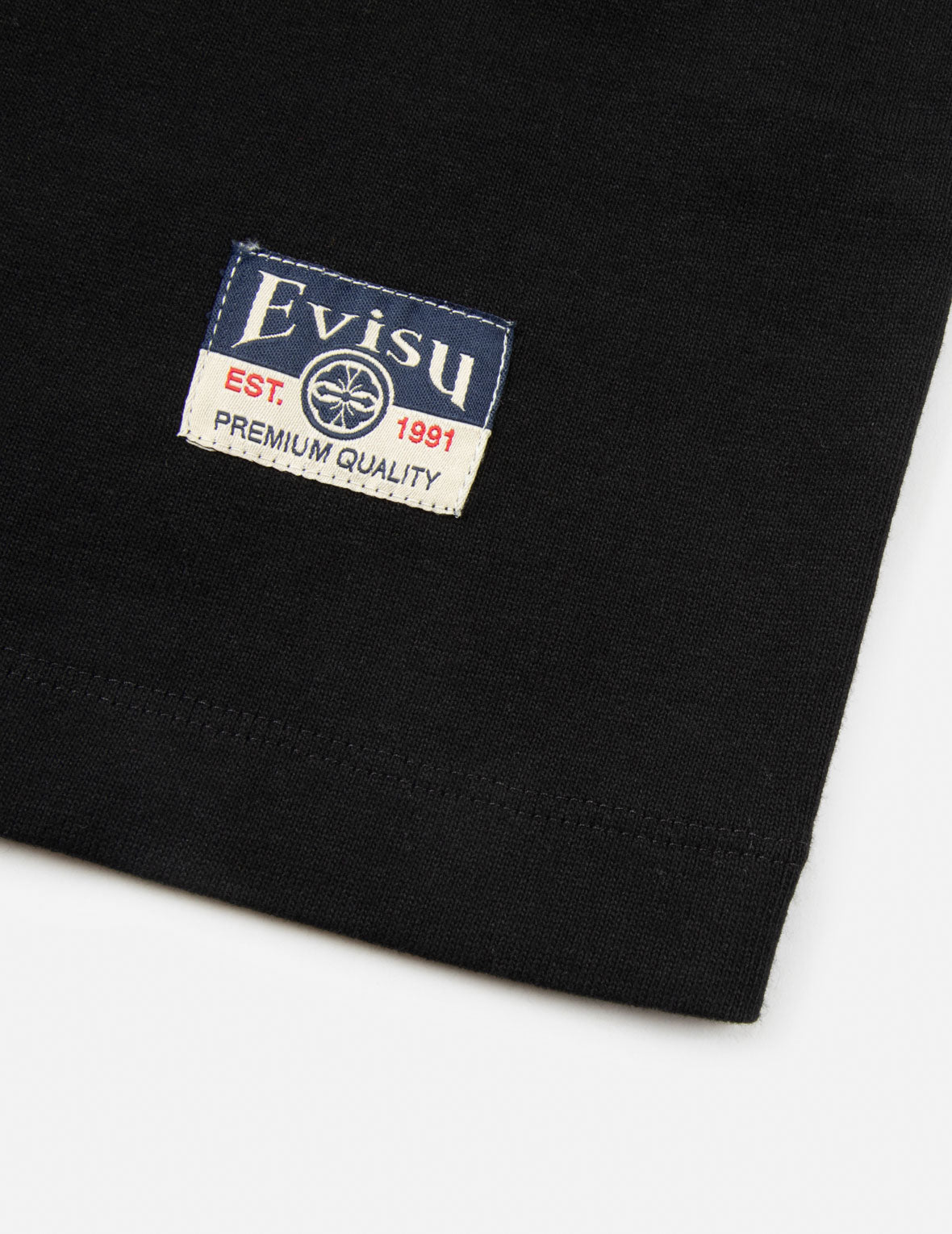 Seagull-print Denim Pocket Relax Fit T-Shirt