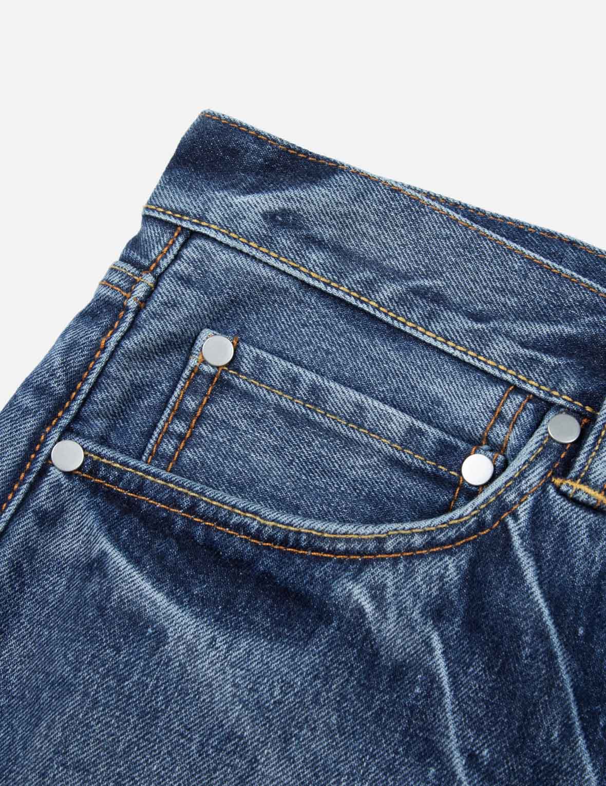 羊羔毛大M直筒牛仔短裤