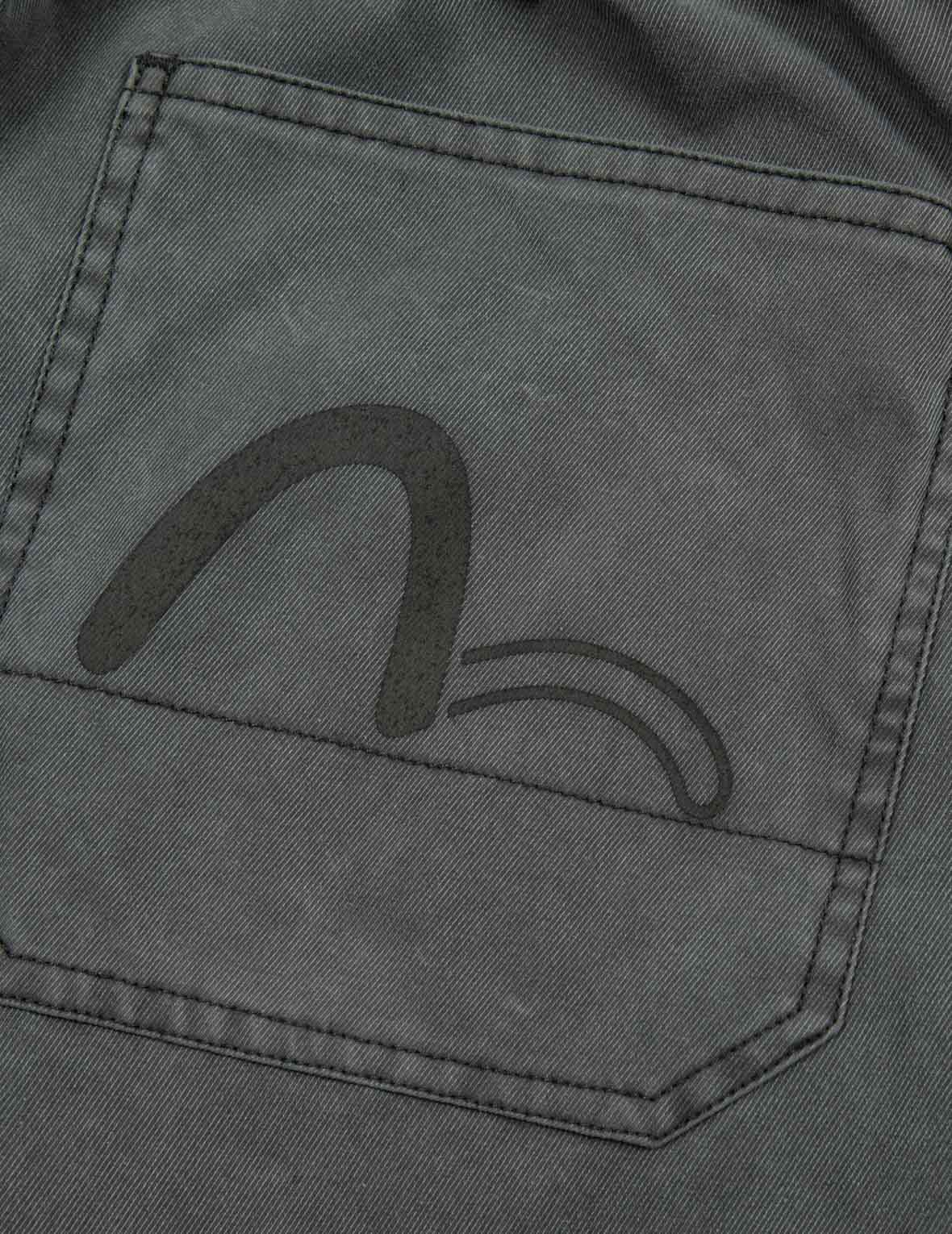 Seagull Print and Multiple Woven Labels Wide-leg Cargo Pants