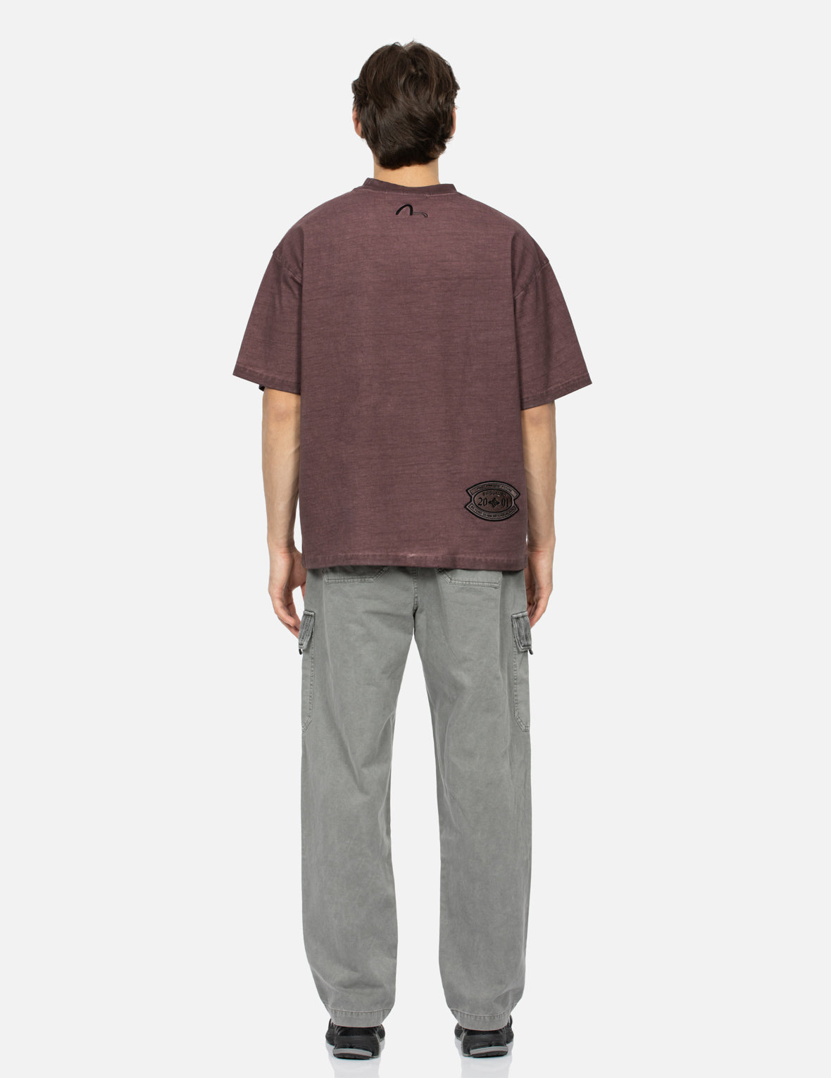 Tie-Dye Washed E_x001F_ffect Loose Fit T-shirt