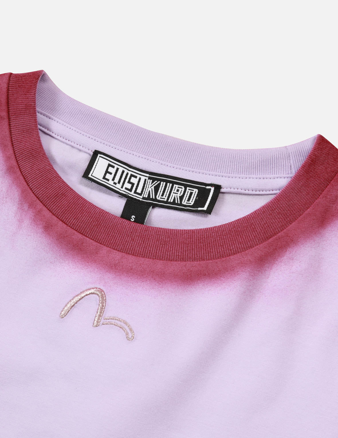 Gradient Sprayed Slim Cropped T-shirt