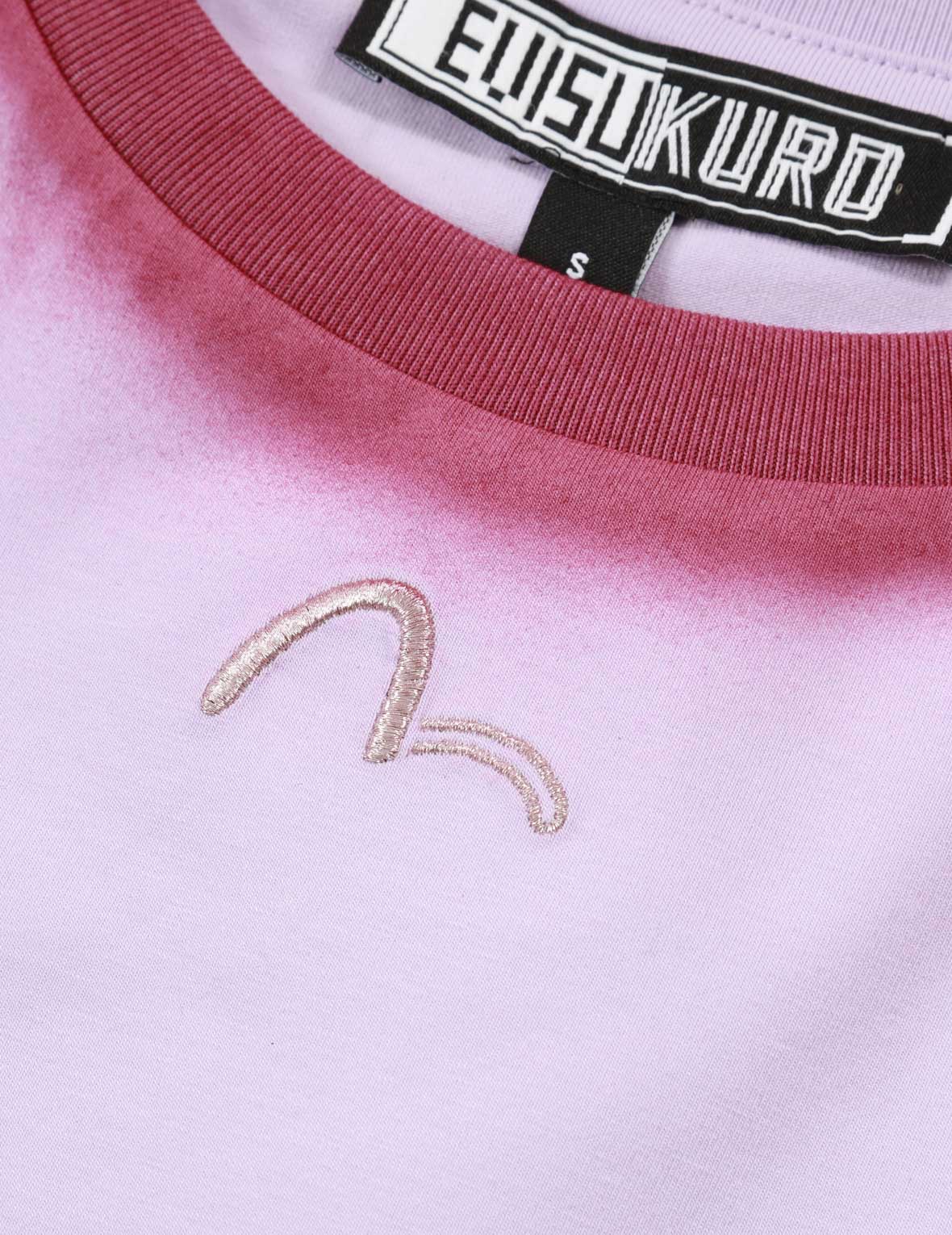 Gradient Sprayed Slim Cropped T-shirt