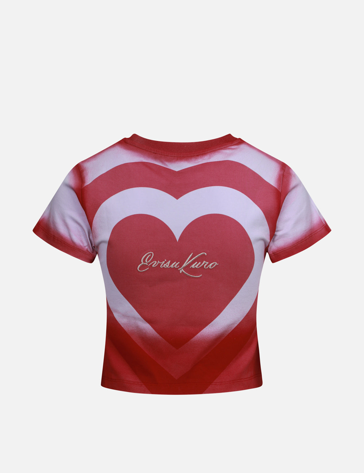Gradient Sprayed Slim Cropped T-shirt