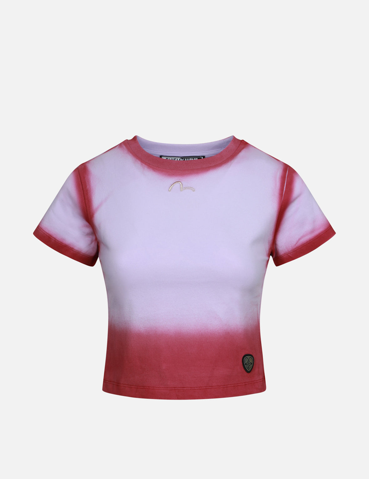 Gradient Sprayed Slim Cropped T-shirt