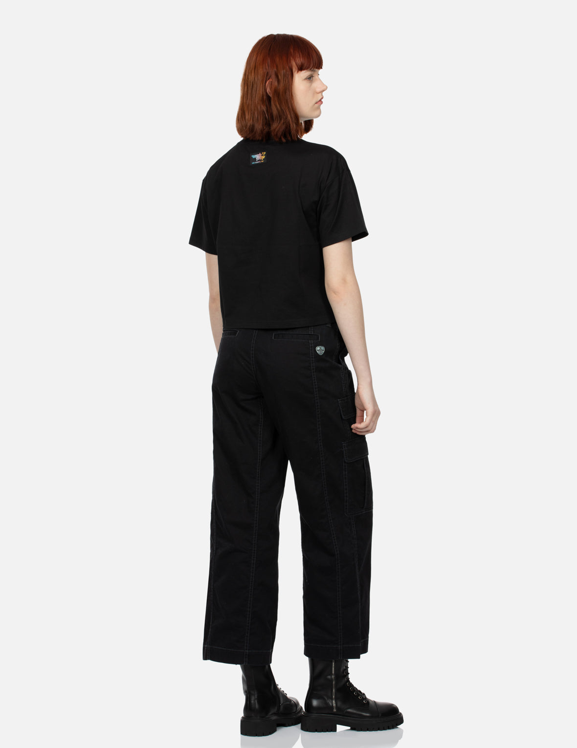 Y2K幻彩爱心地球印花宽版T恤