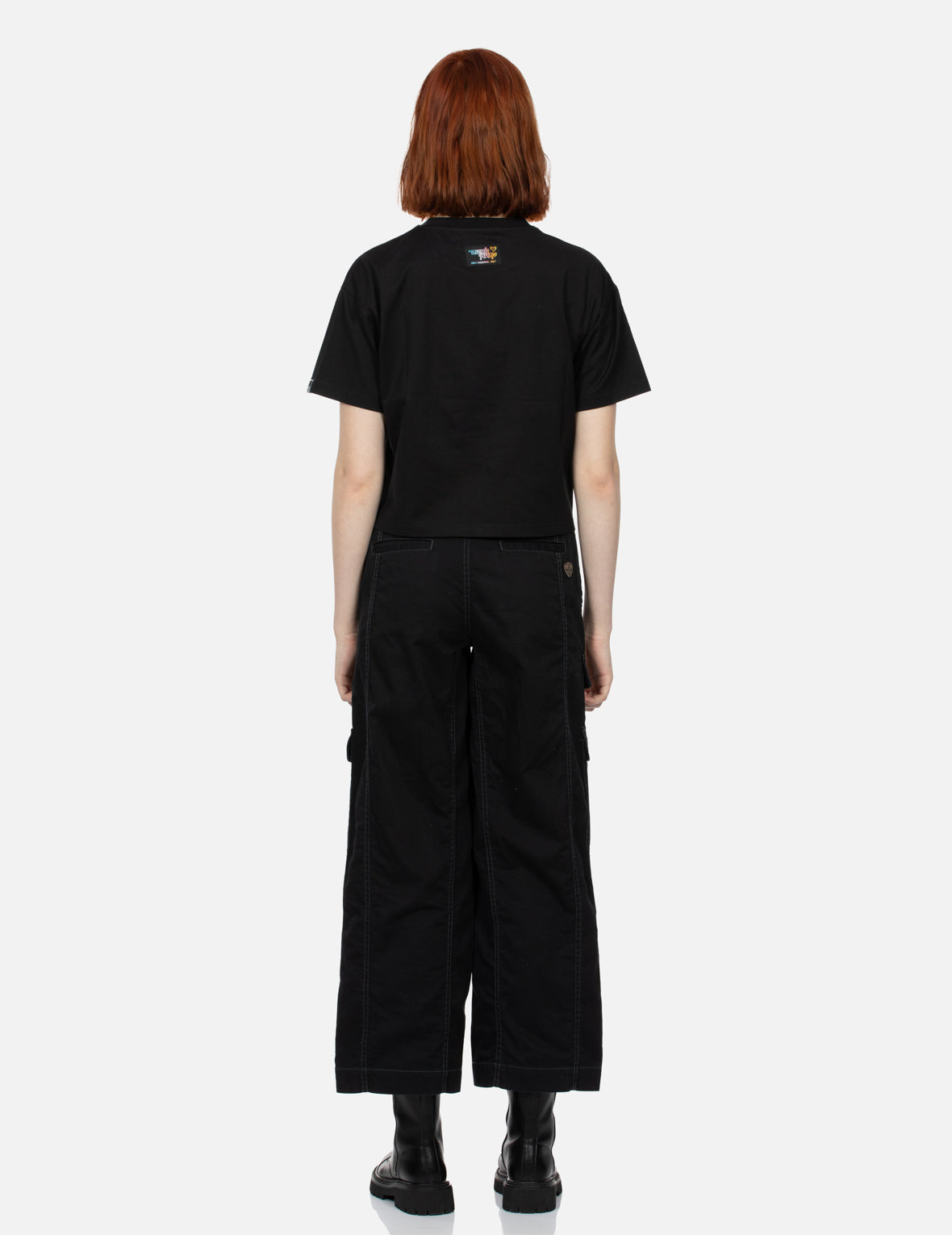 Y2K幻彩爱心地球印花宽版T恤