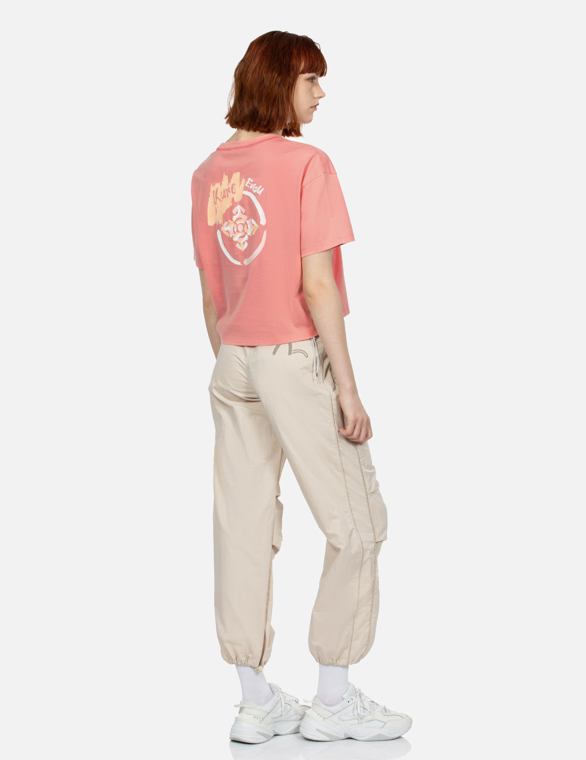 Brush Art Kamon Logo Printed Cropped T-shirt
