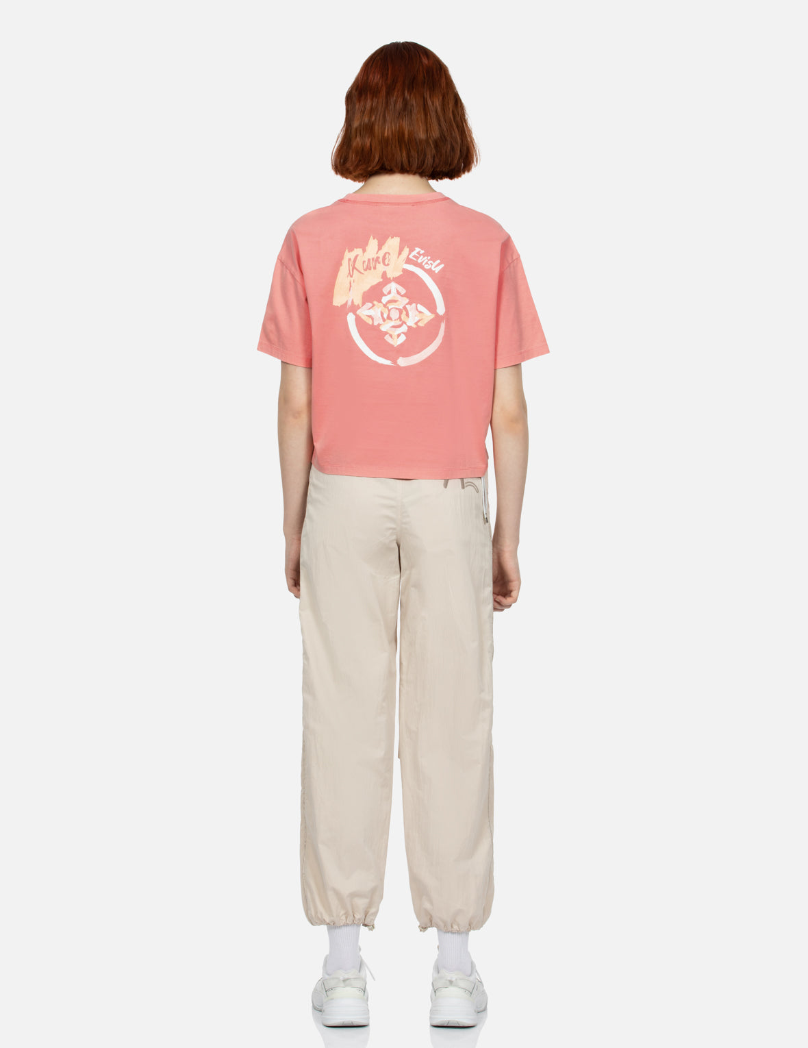 Brush Art Kamon Logo Printed Cropped T-shirt